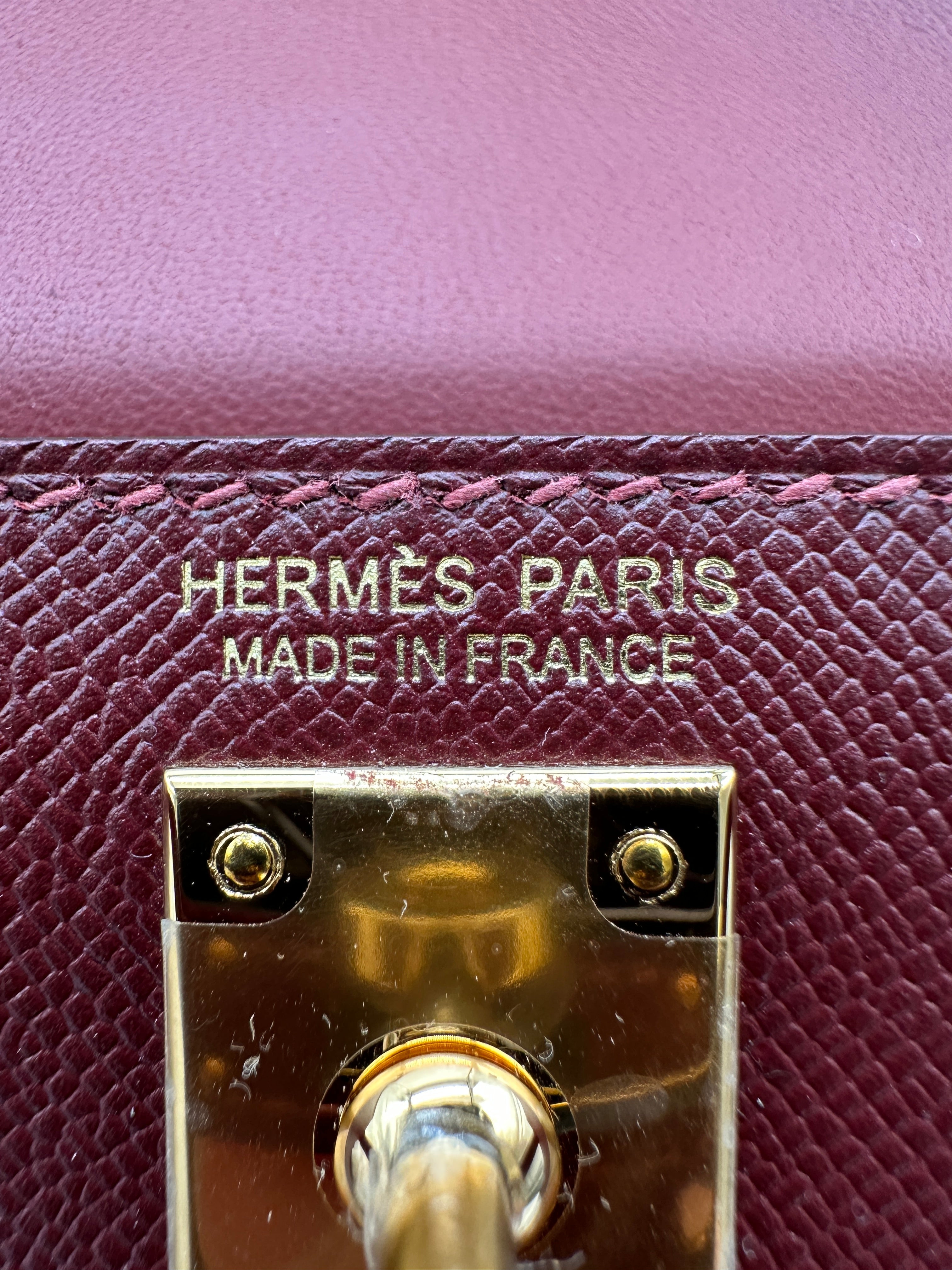 Hermès Mini Kelly Rouge H Madame Gold Hardware