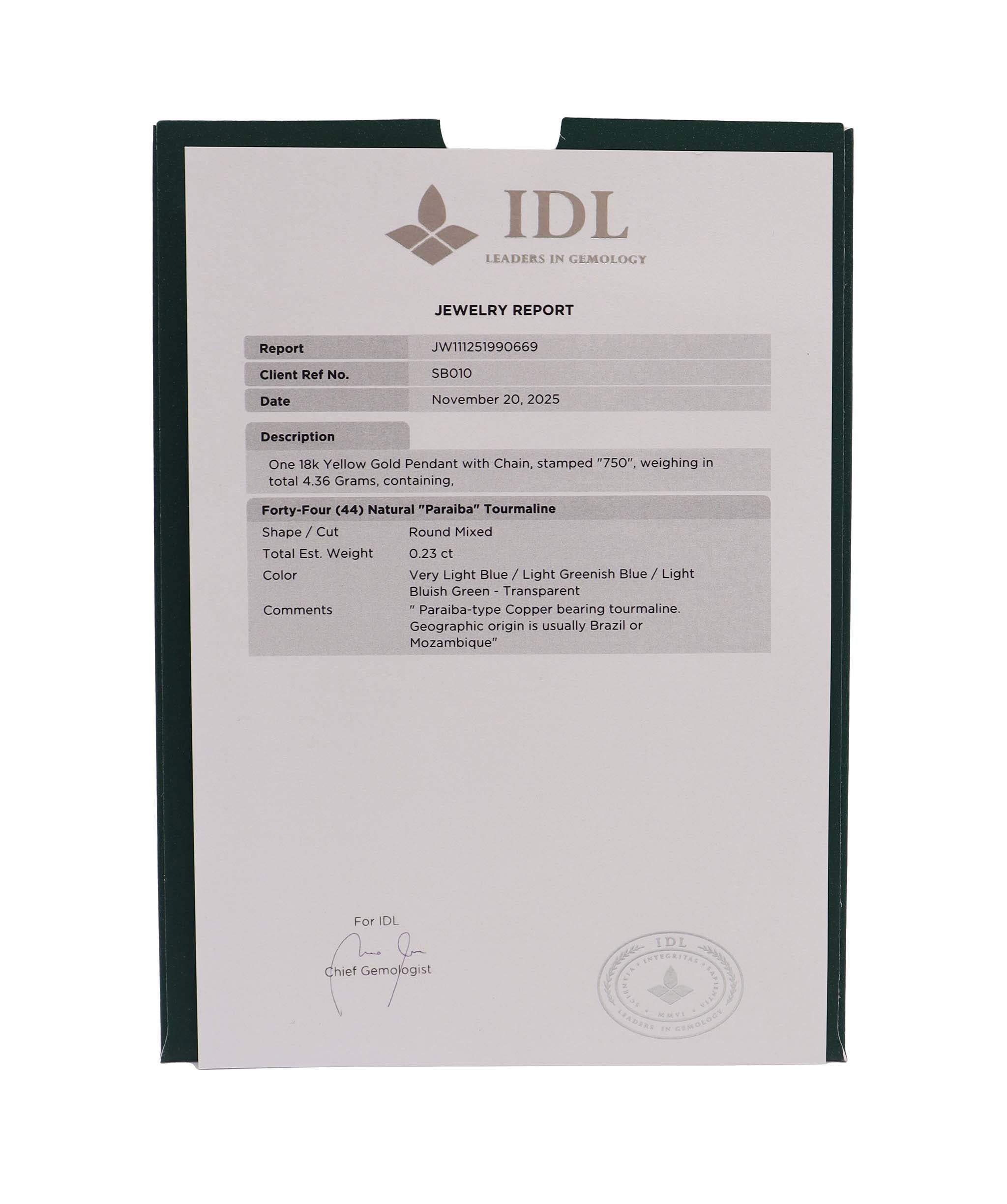 Brazilian Paraiba Eye Necklace DXBS5671