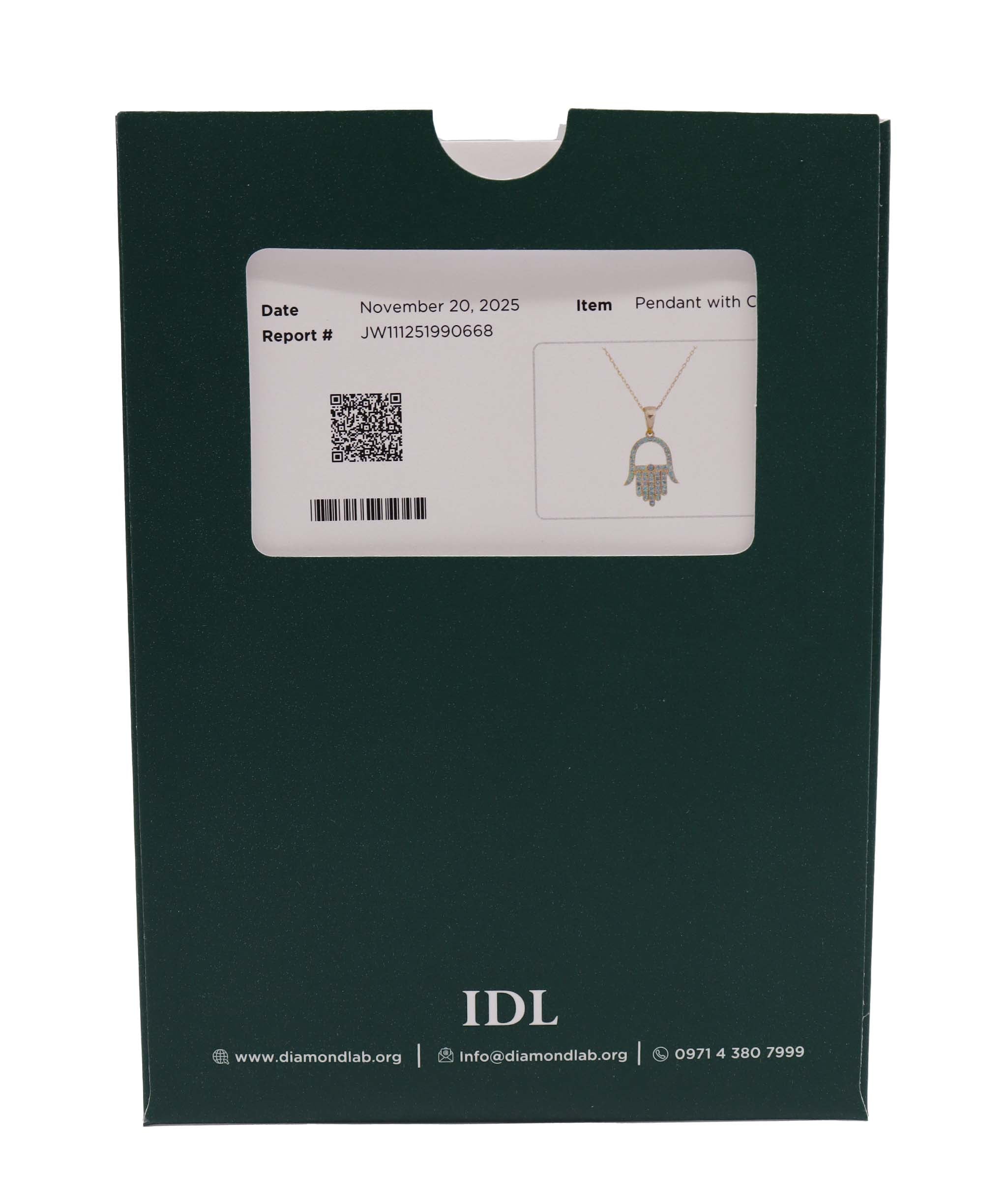 Brazilian Paraiba protection Hand Necklace DXBS5672