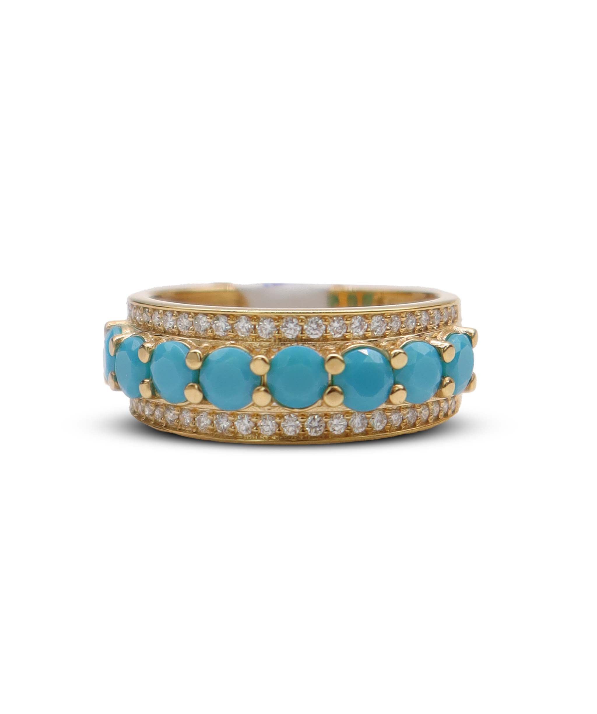 Turquoise Melee YG Ring DXBS6446