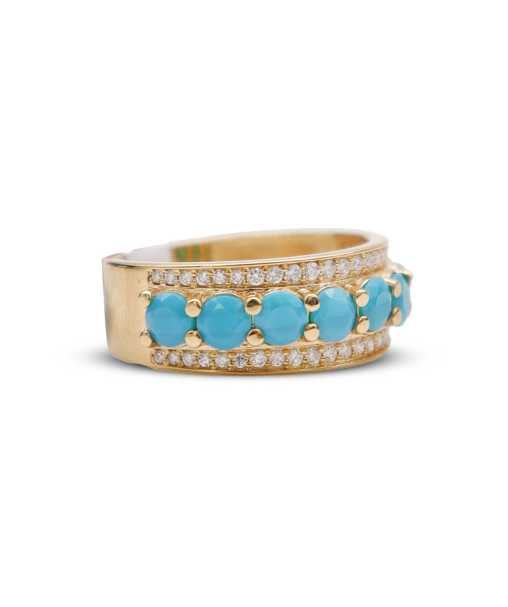 Turquoise Melee YG Ring DXBS6446