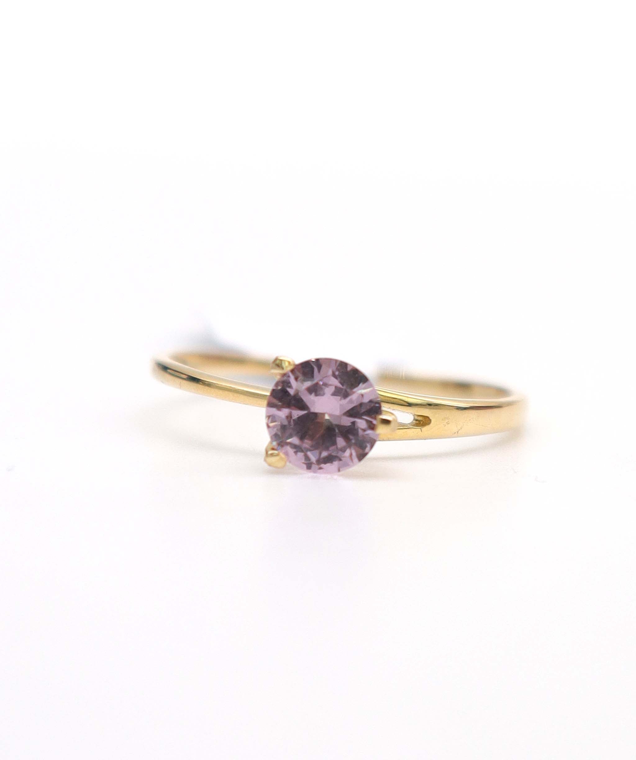 Malaya Garnet YG prong ring DXBS6603