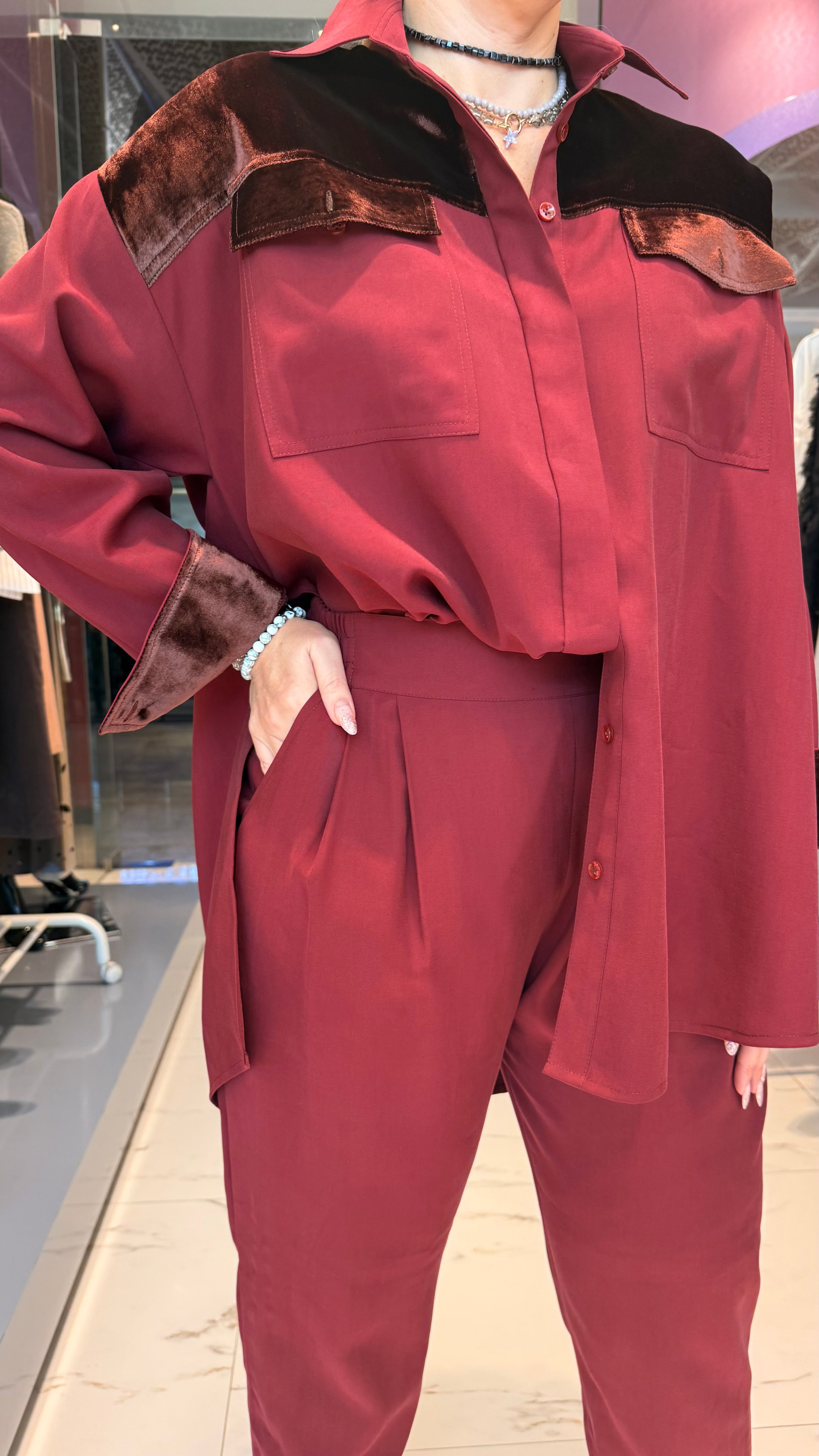 BACK ELASTICATED TROUSERS (بنطلون) "MILLA"