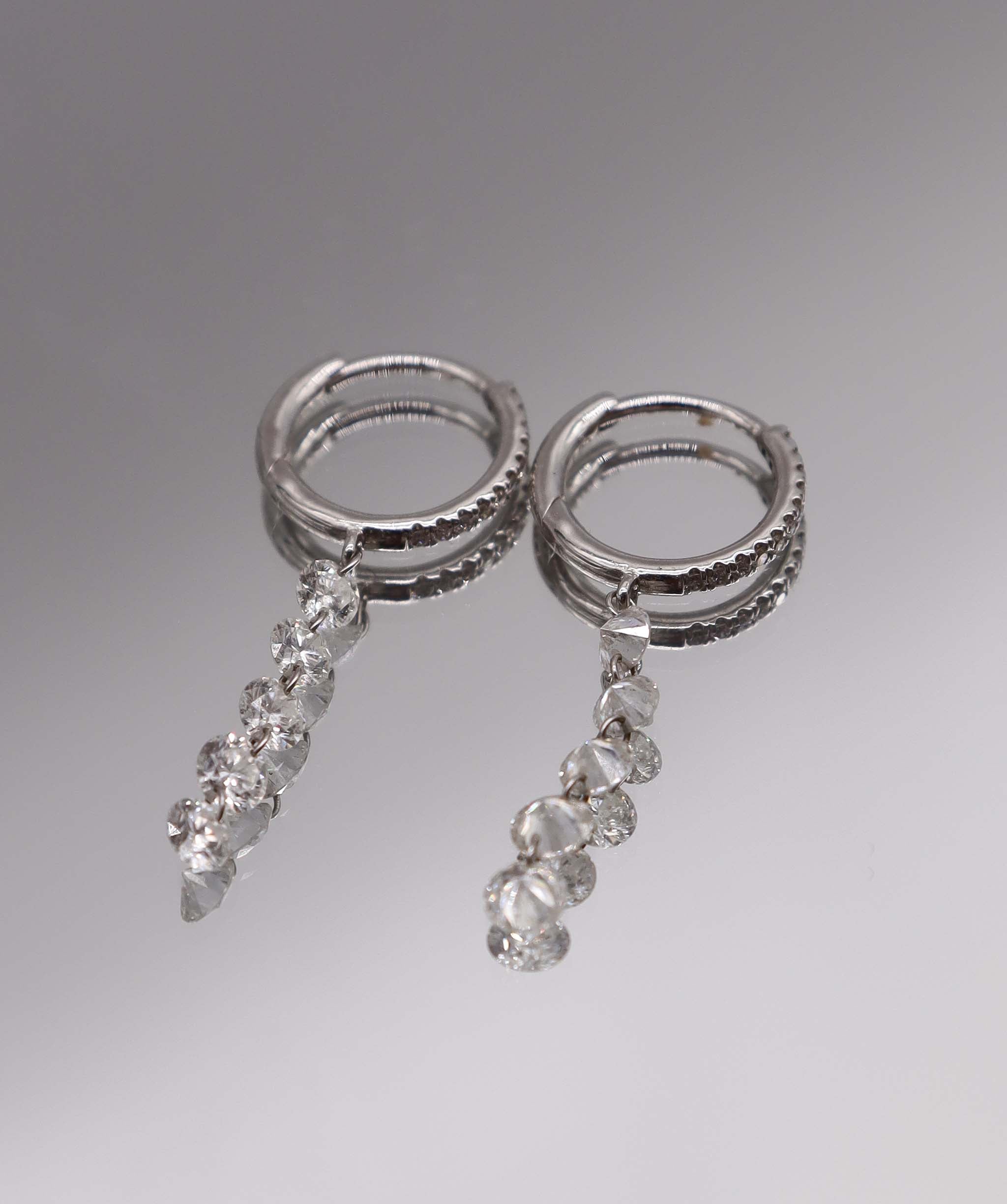 18K GOLD & 1ct Diamond Earring DXBS5662