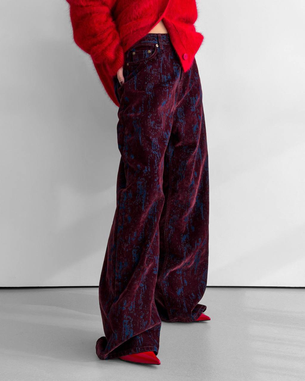 BRUSHED VELVET TROUSERS (بنطلون)