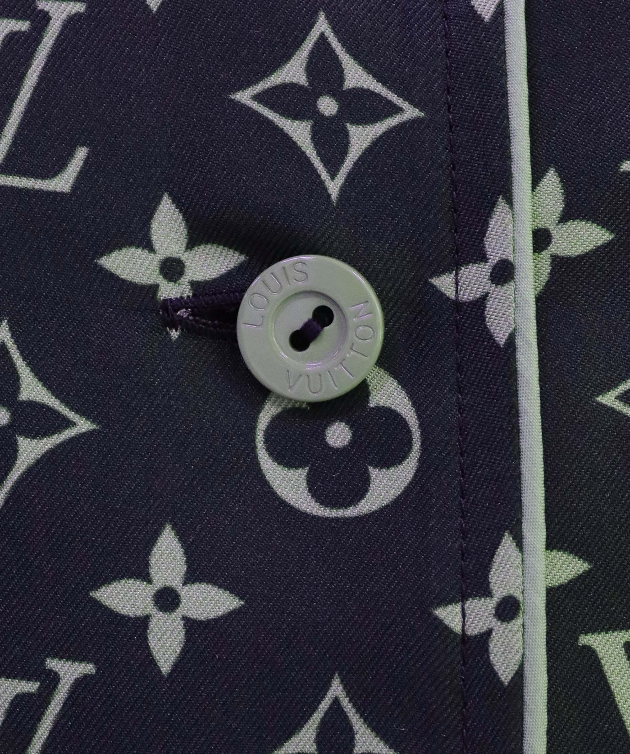 Louis Vuitton Silk Top 3-Pockets Blue Monogram Size 34 SKC1897