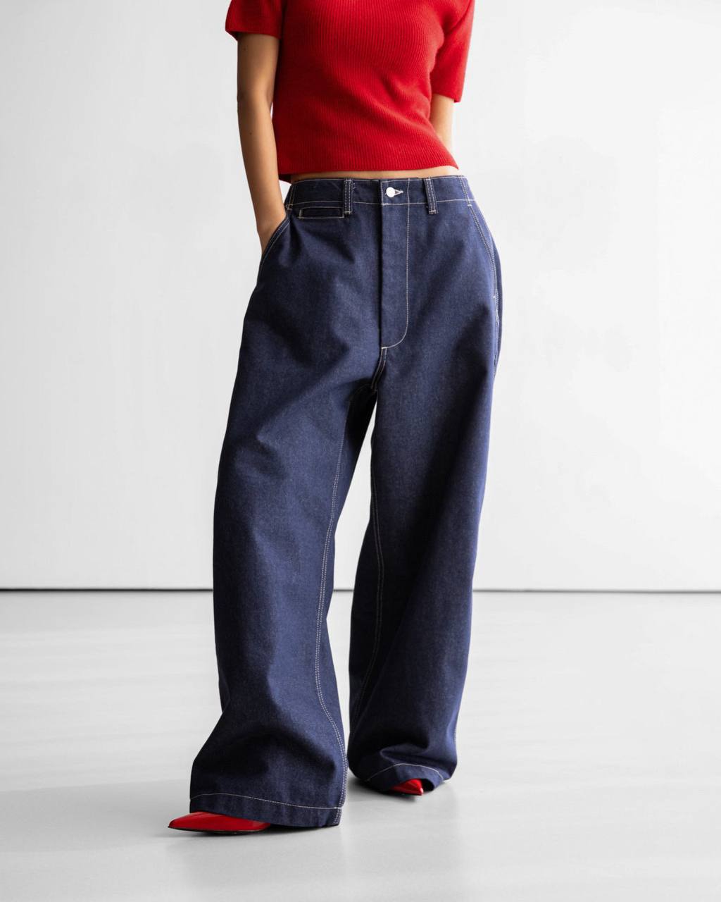 WASHED BLUE TROUSERS (بنطلون)
