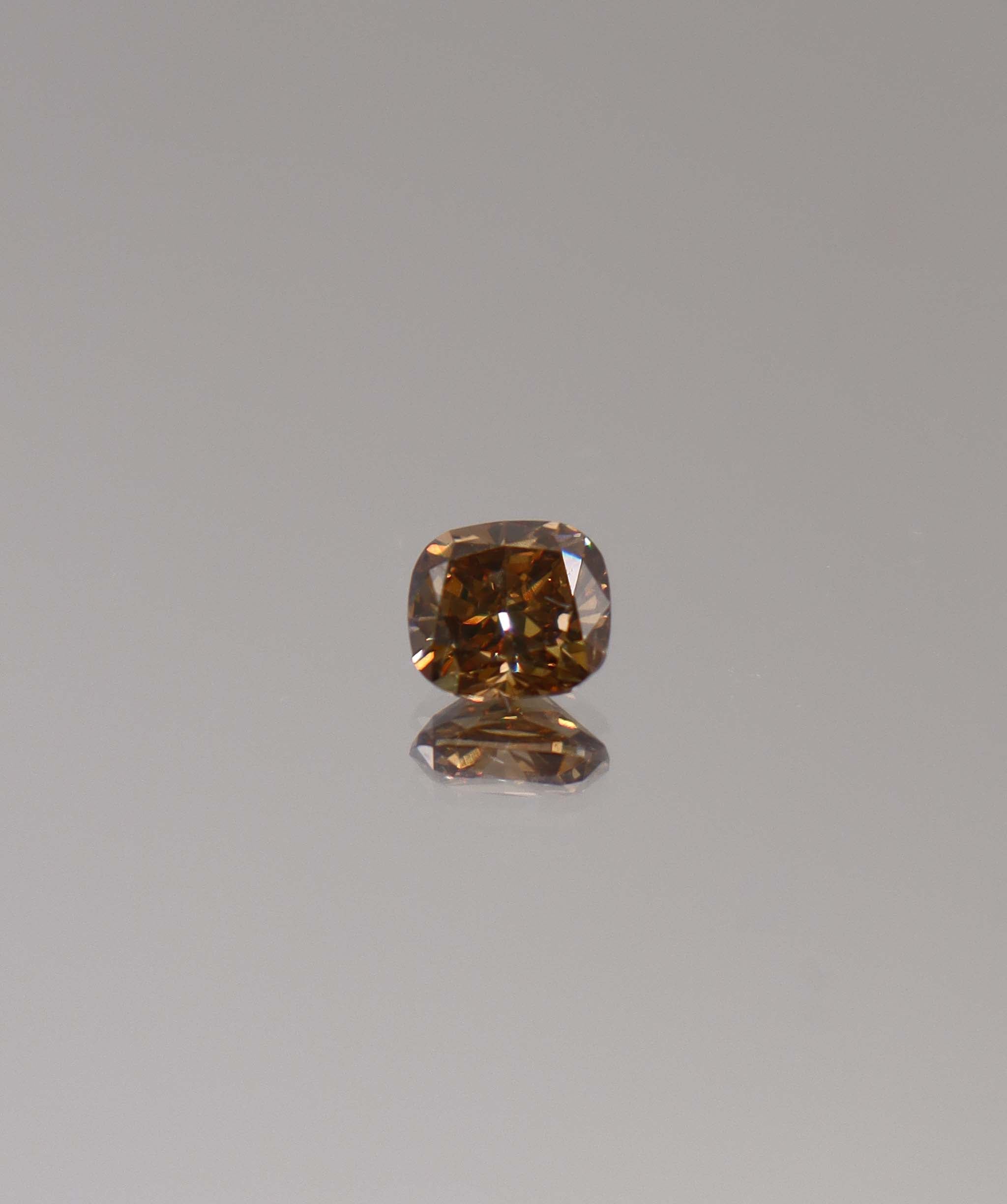 1.03ct Cushion GIA Fancy Orange-Brown Burnt Amber Diamond DXBCS3423