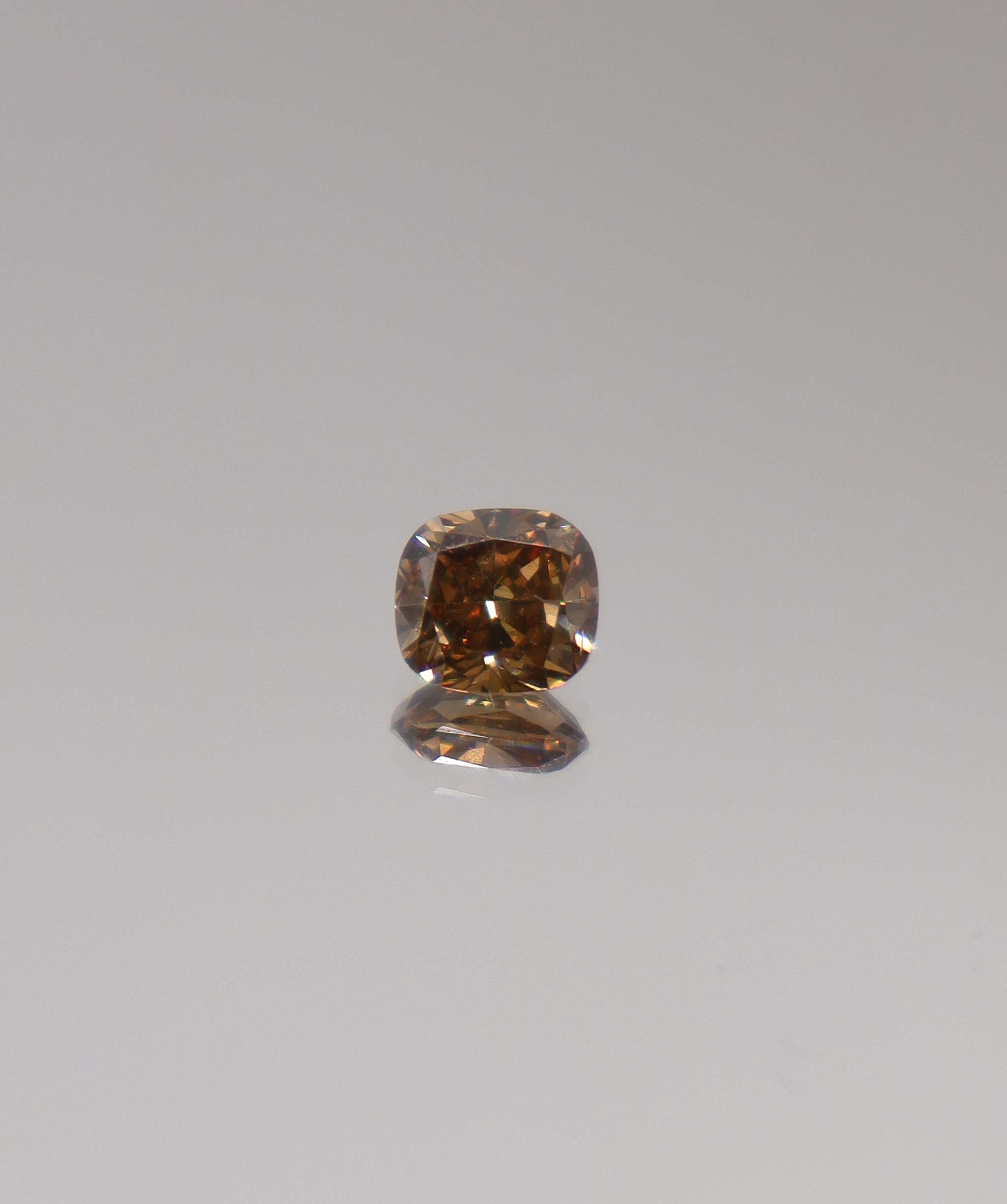 1.03ct Cushion GIA Fancy Orange-Brown Burnt Amber Diamond DXBCS3423