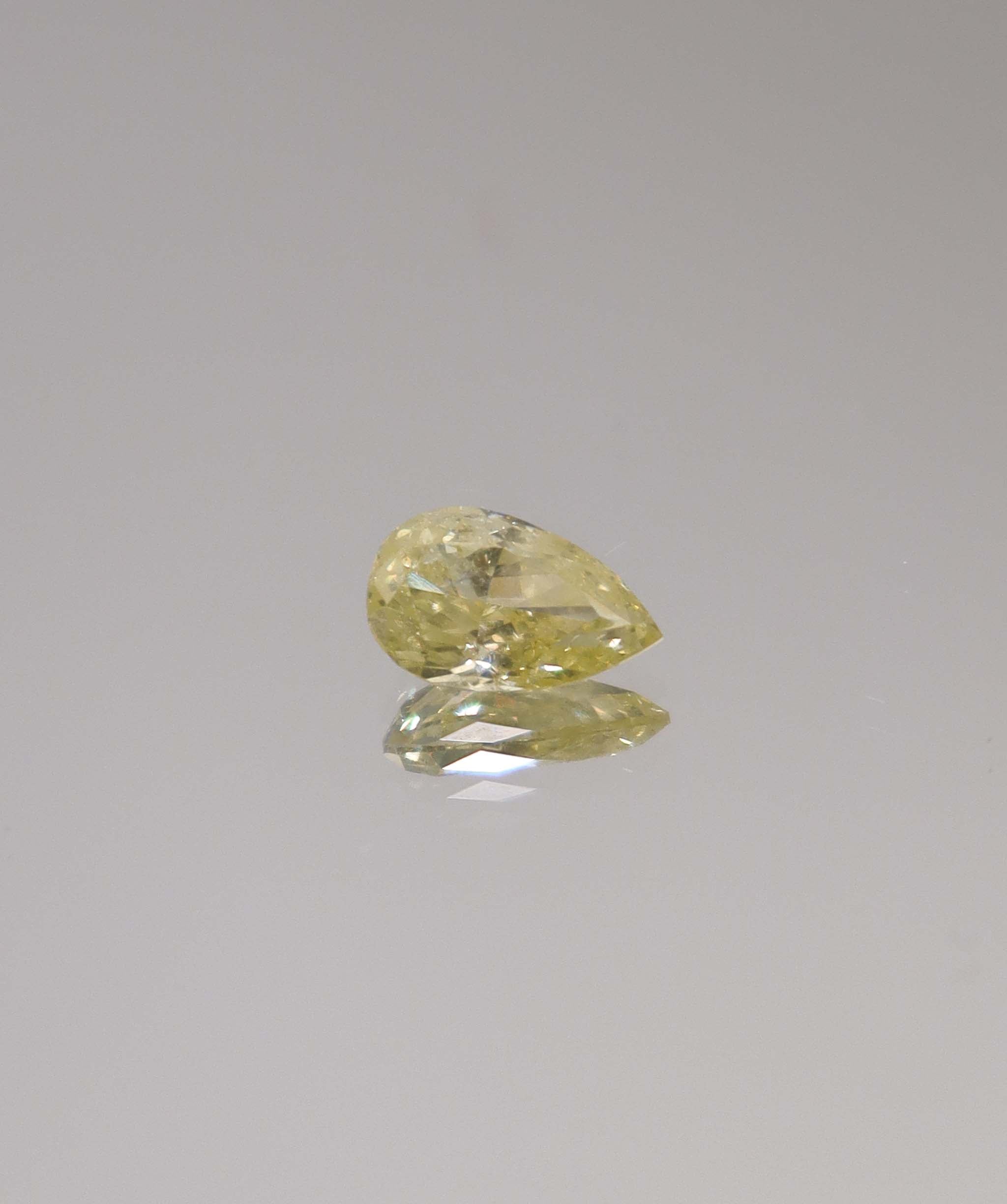1.44ct Pear GIA Natural Fancy Intense Yellow Intense Canary Gold Diamond DXBCS3372