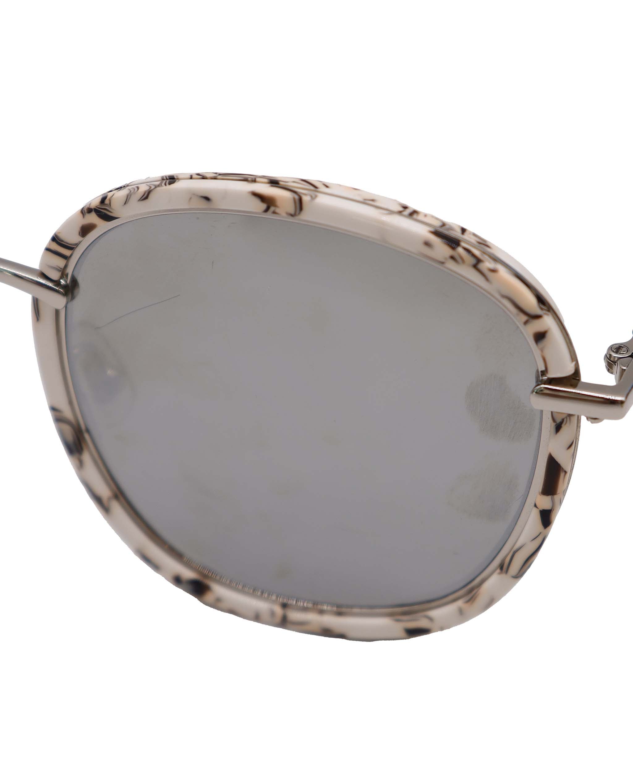 Gentle Monster Marble/ Mirrored Sunglasses White