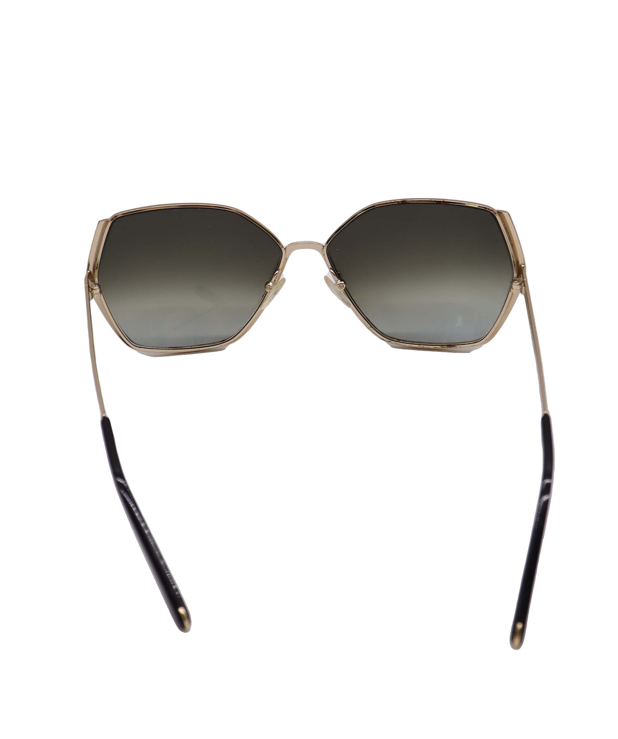 Chloe Half Frame Sunglasses Gold
