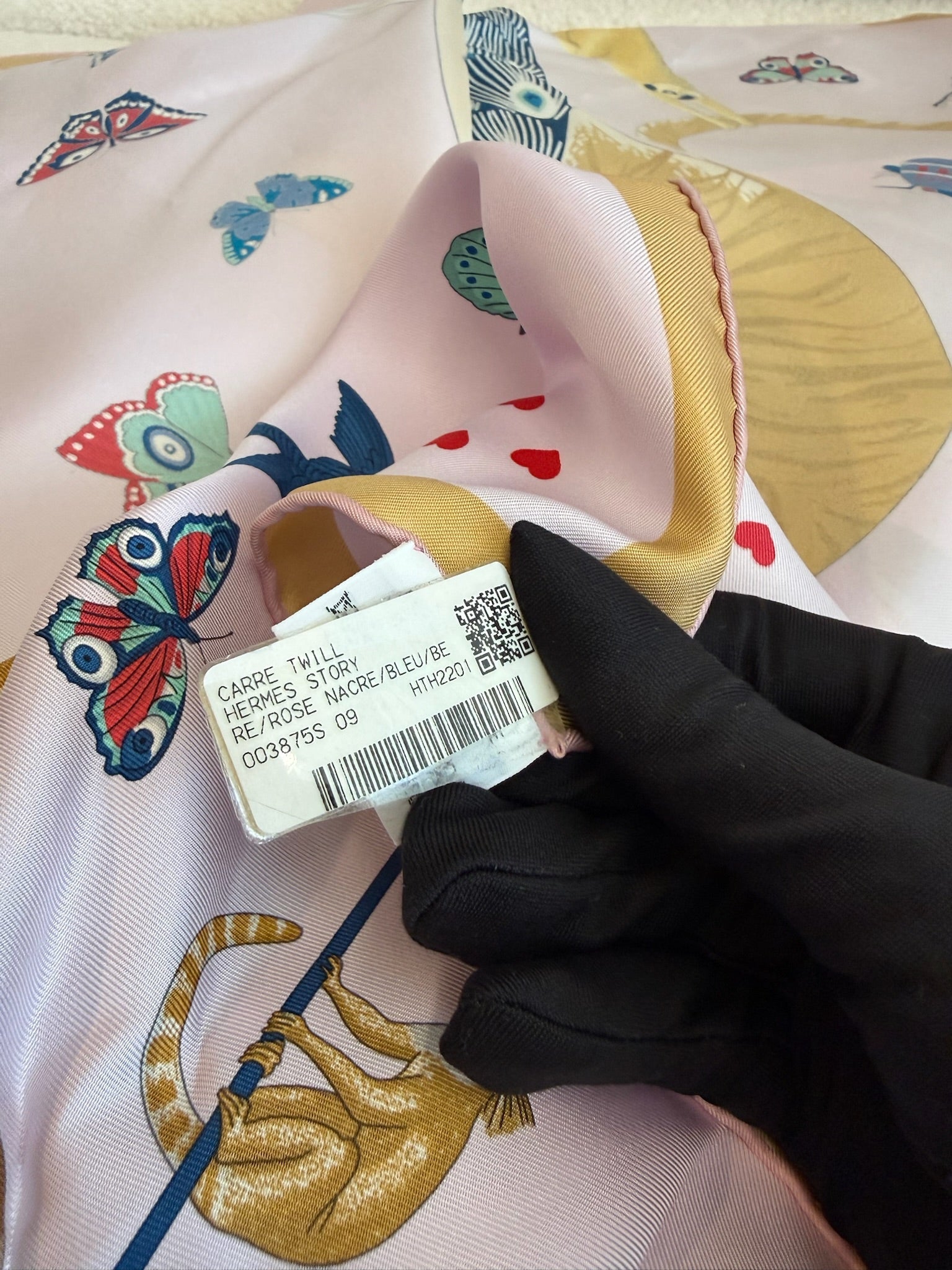 Hermes Animal Motif Silk Scarf 90