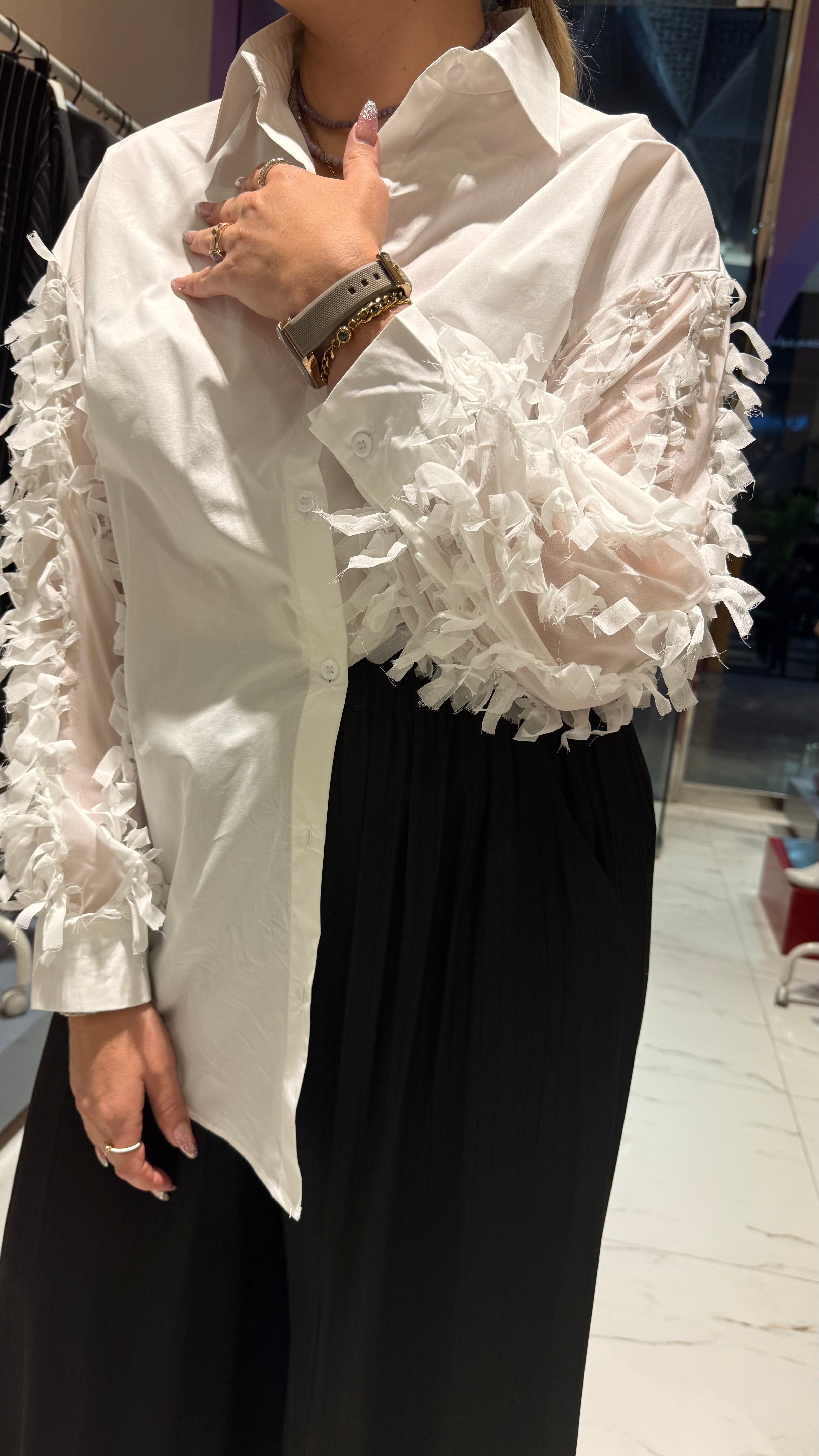 OVERSIZED SLEEVE’S FRINGE SHIRT (فستان)"NELLY"