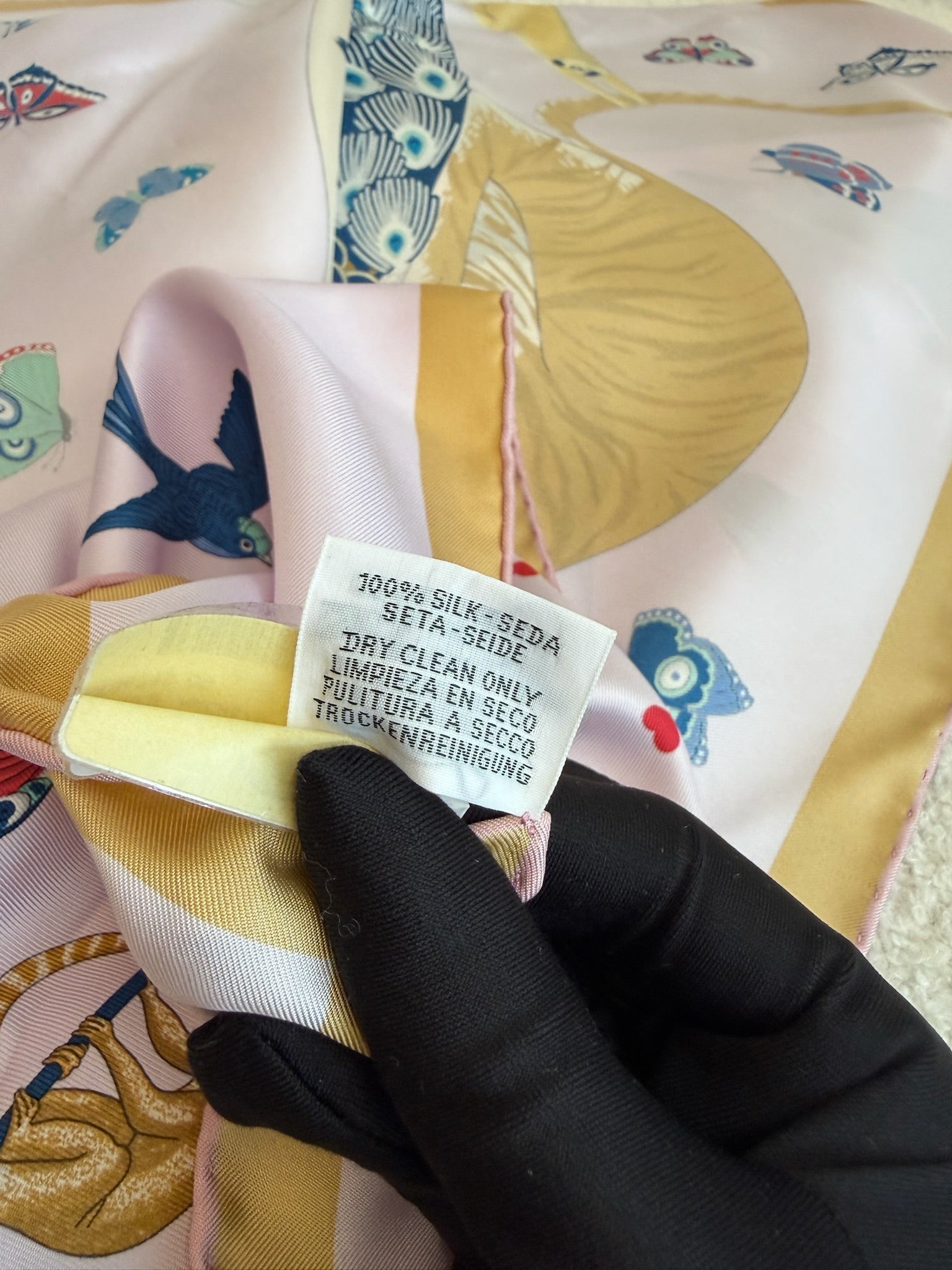 Hermes Animal Motif Silk Scarf 90