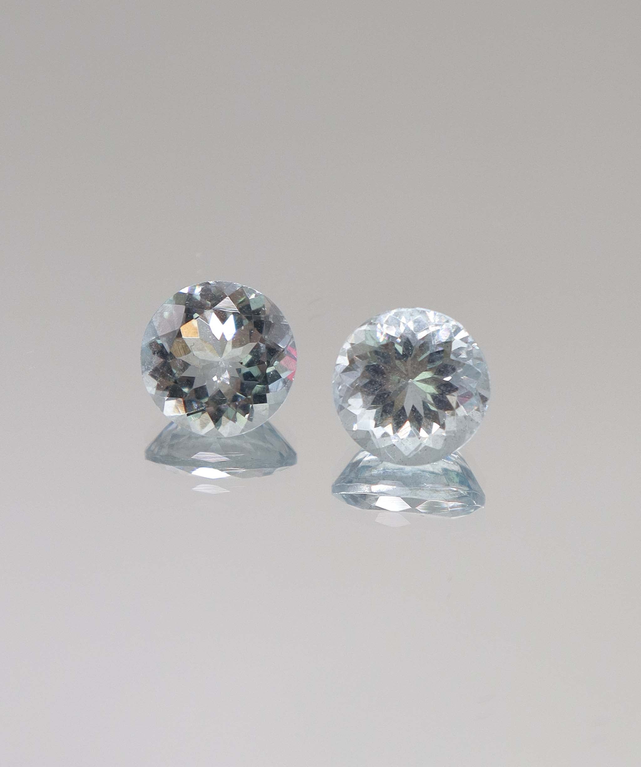 4.80ct Aquamarine Round pair DXBS6620