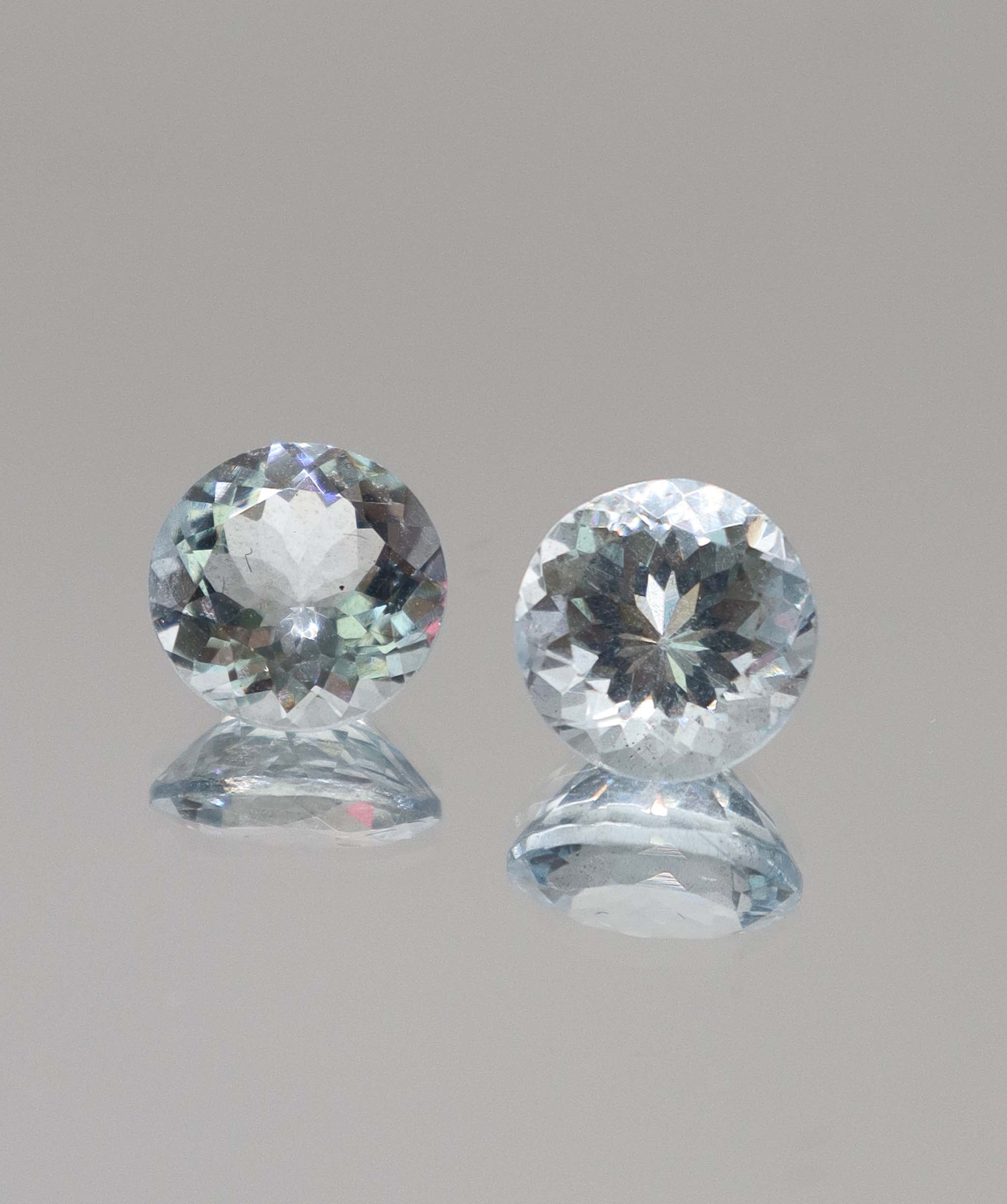 4.80ct Aquamarine Round pair DXBS6620