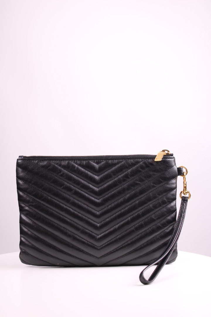 Saint Laurent Cassandre Pouch Black