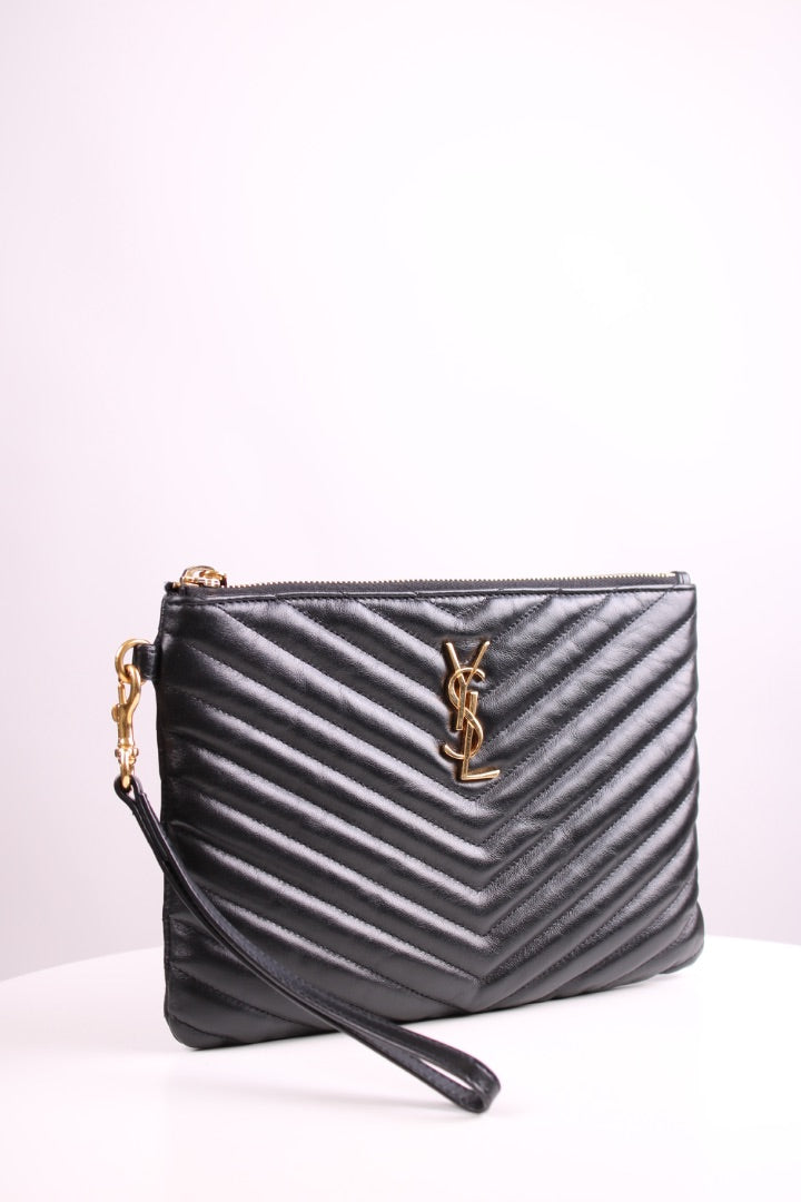 Saint Laurent Cassandre Pouch Black