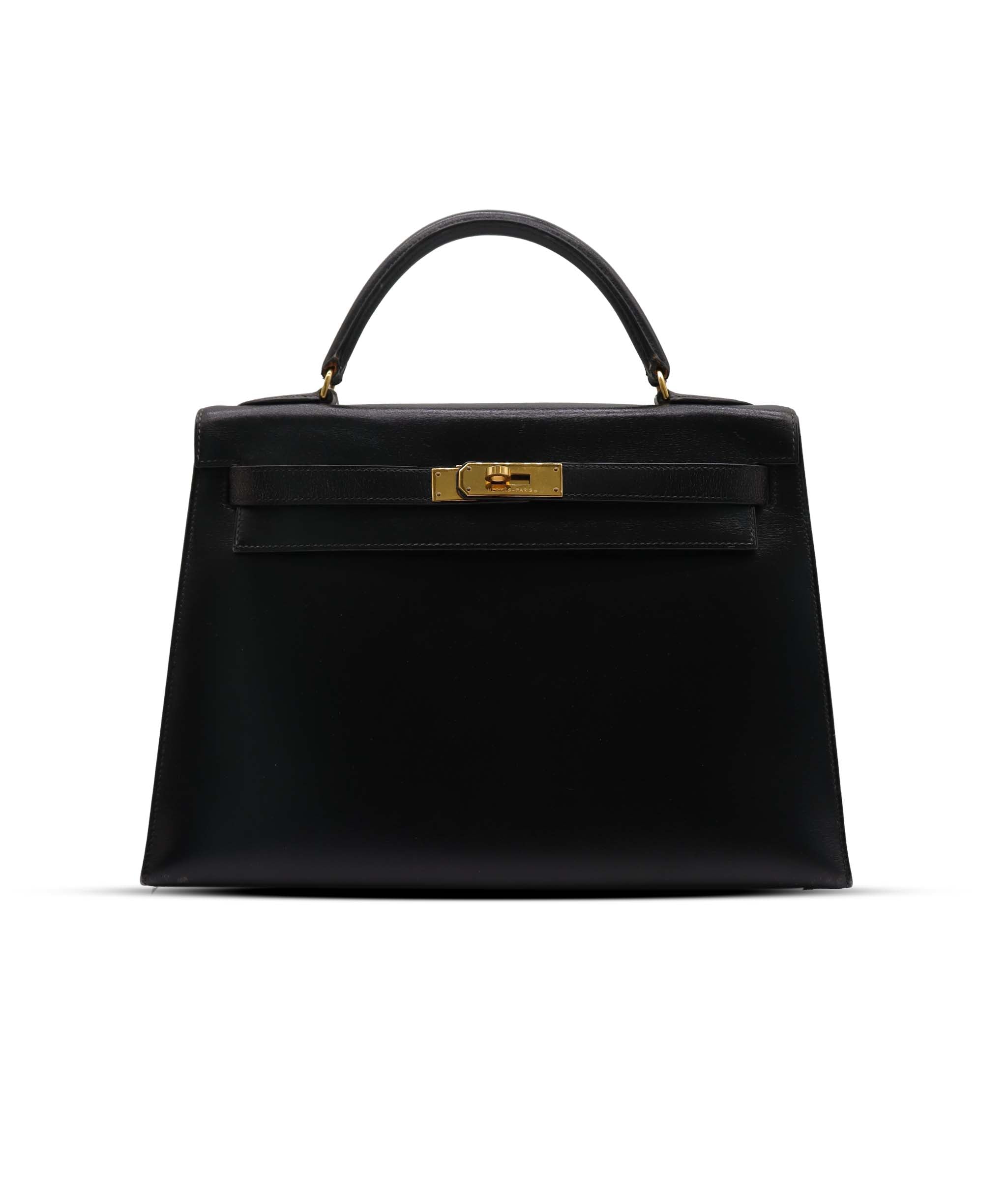 Hermes Kelly 32 Box Black AGC3536