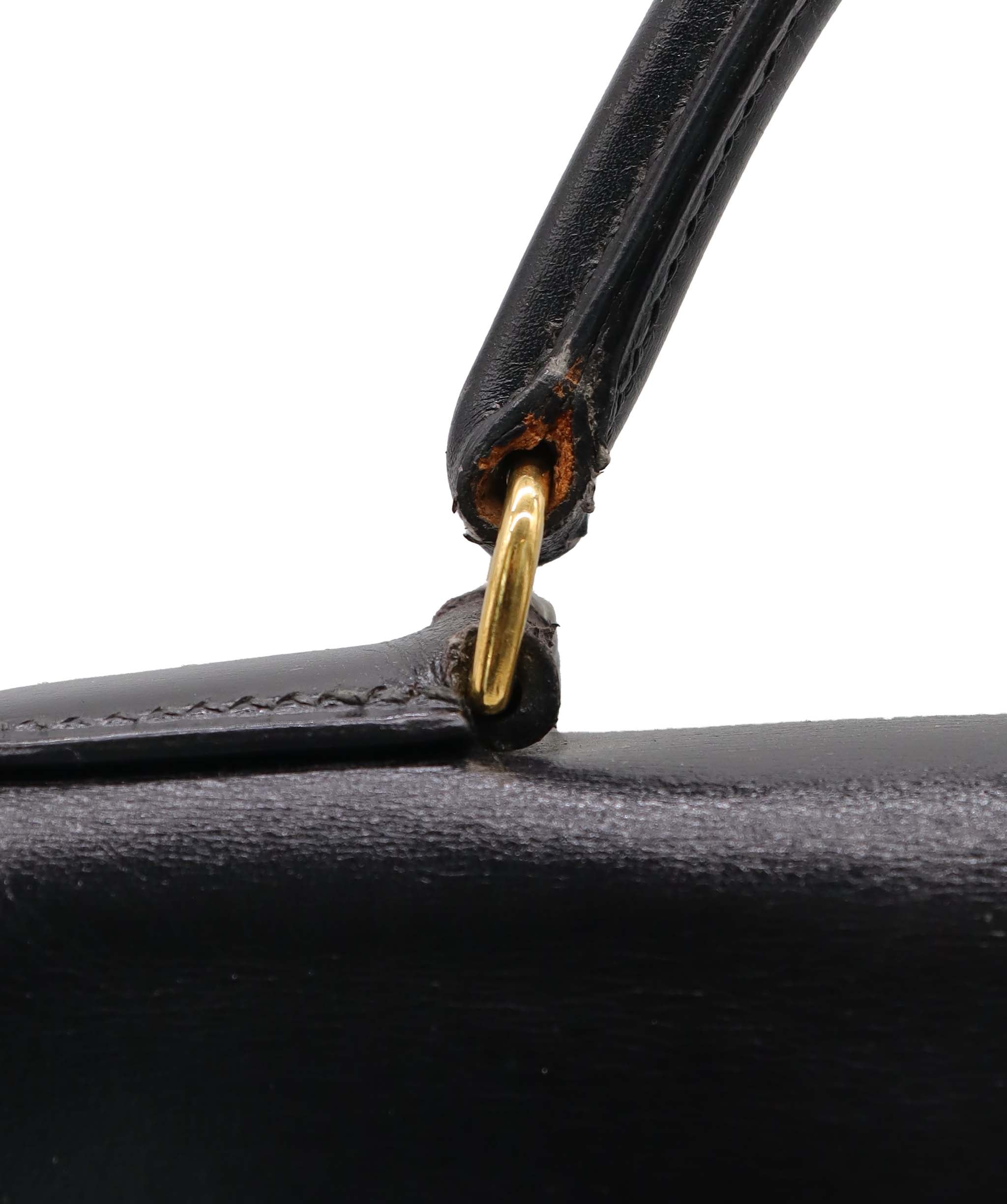 Hermes Kelly 32 Box Black AGC3536
