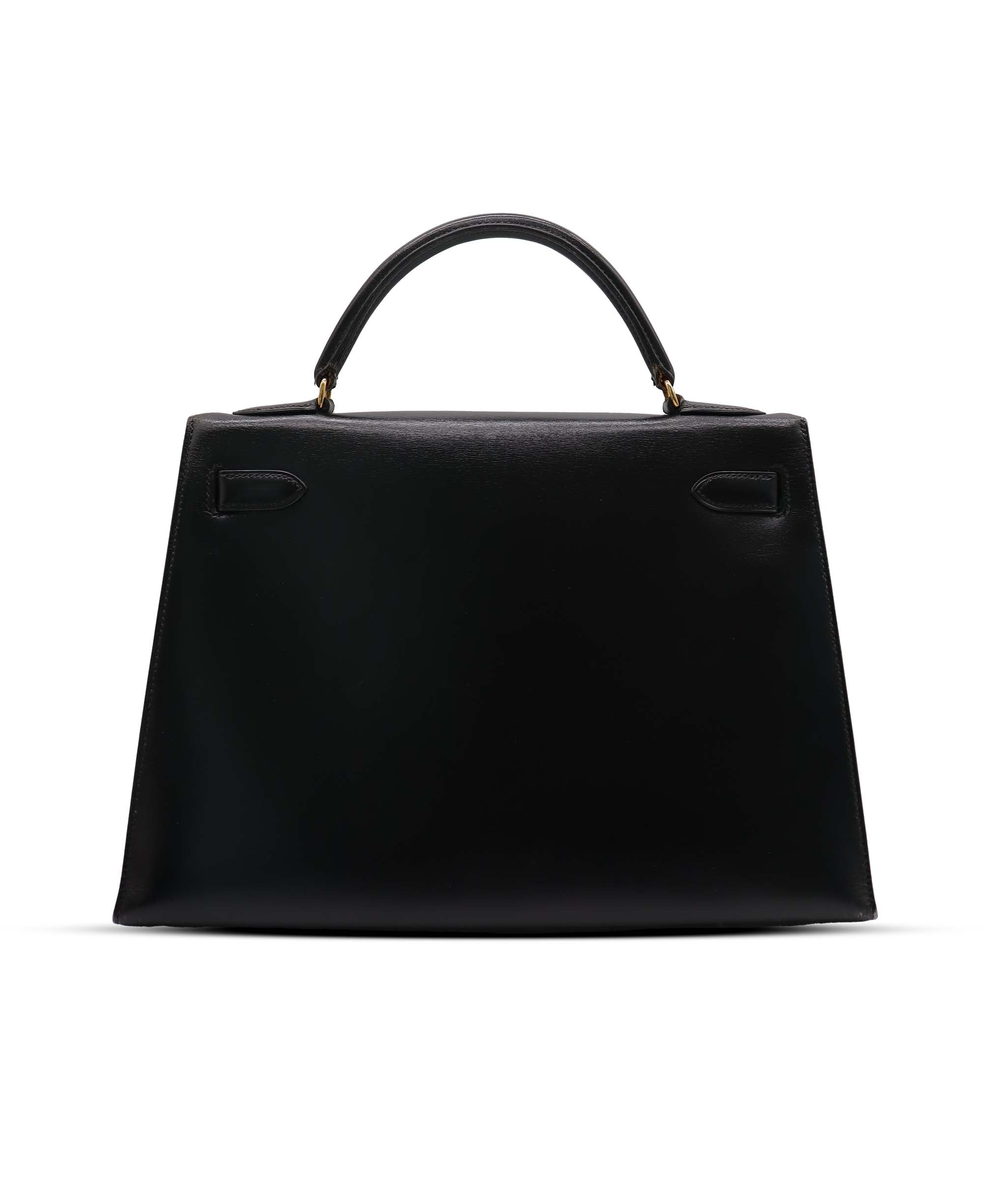 Hermes Kelly 32 Box Black AGC3536