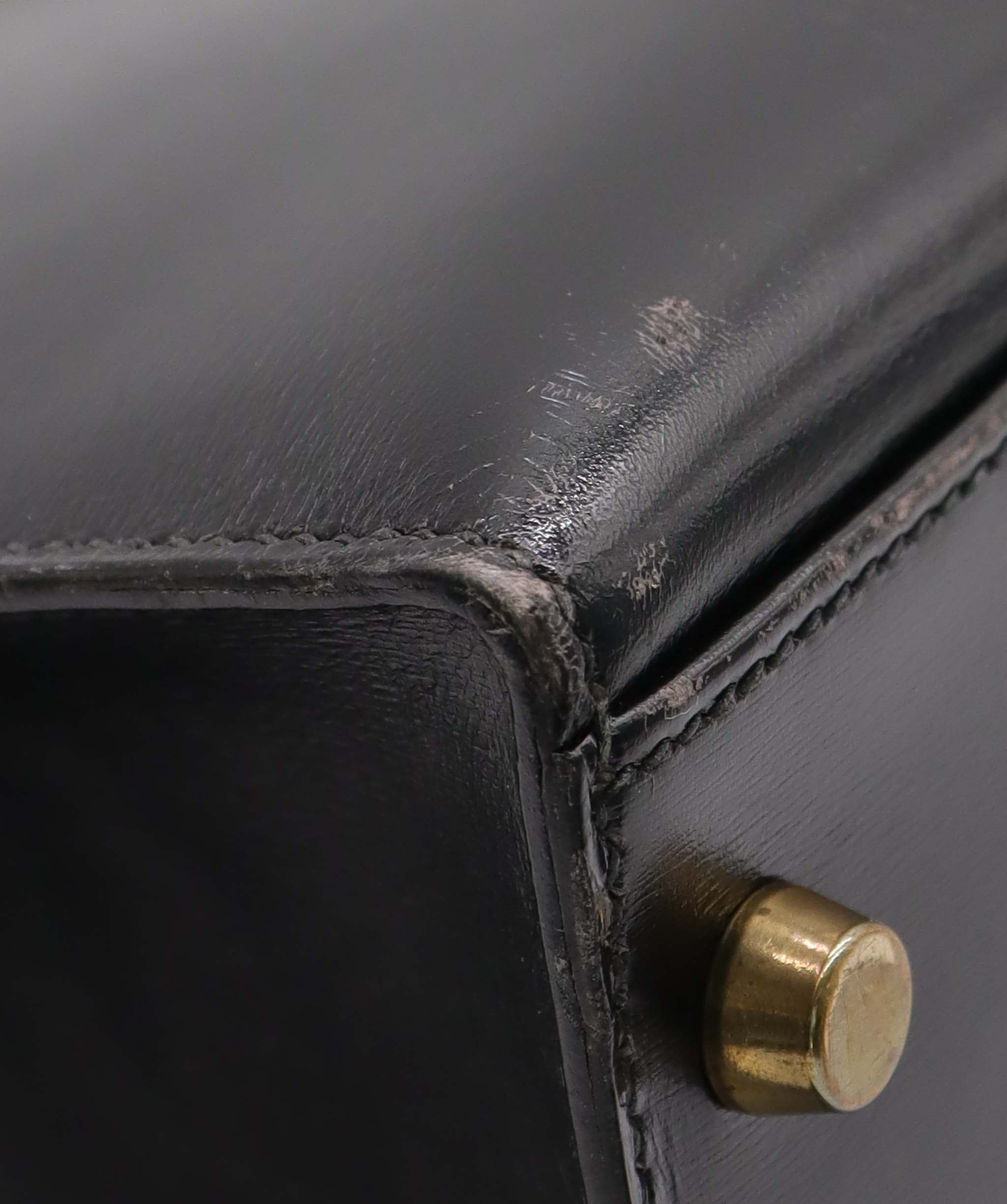 Hermes Kelly 32 Box Black AGC3536