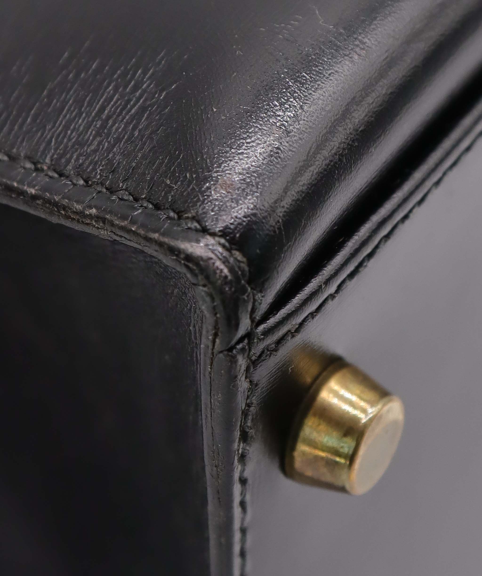 Hermes Kelly 32 Box Black AGC3536