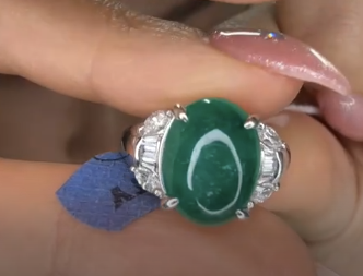 Pt900 Emerald Ring E5.57 D0.45 11.2g J1114W3XML