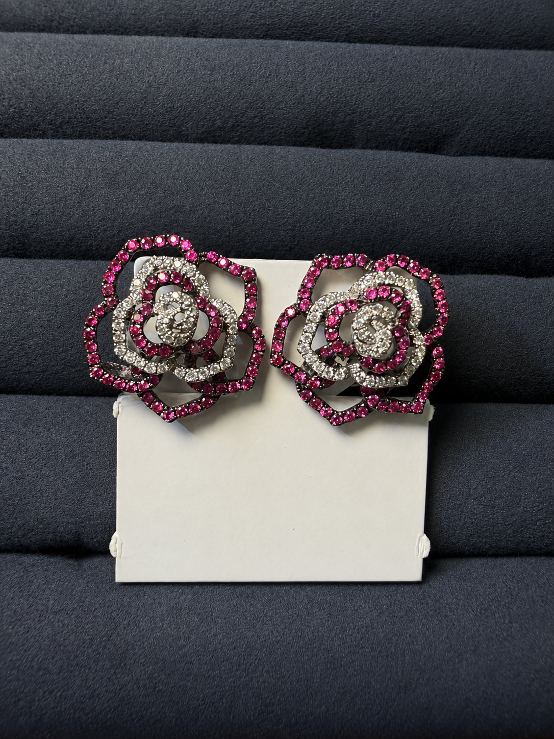 Ruby Diamond Earrings in K18 6127