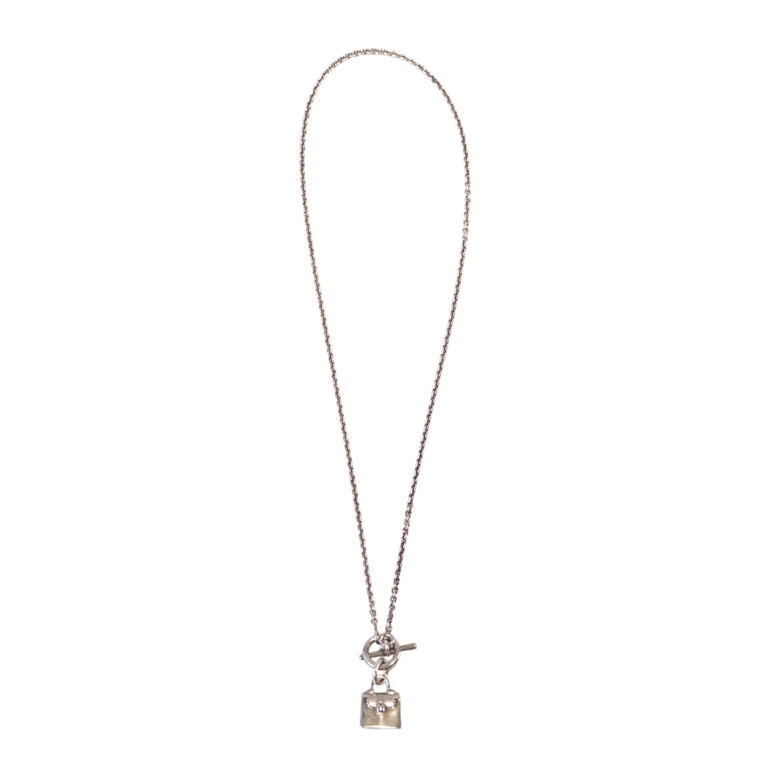 Hermes Kelly Silver Necklace