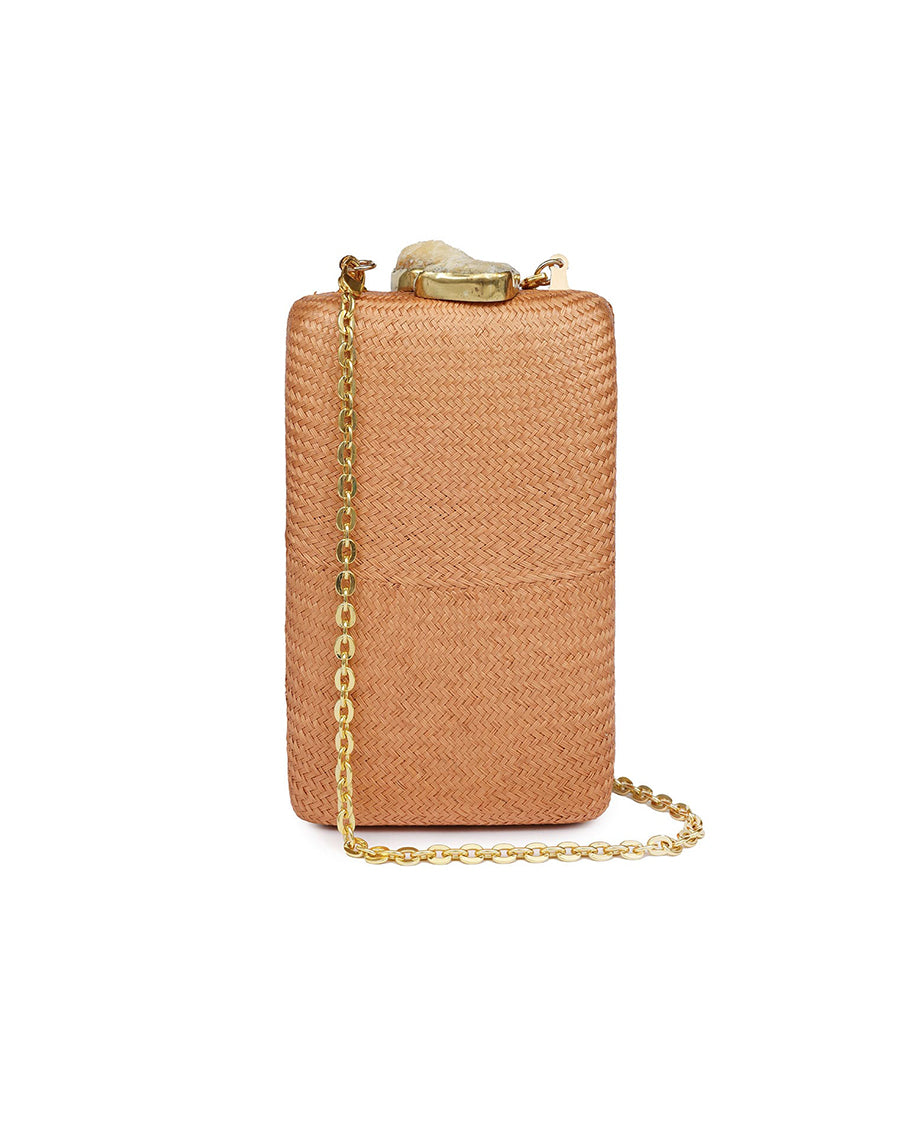 Joyce Toast Vertical Clutch with Citrine Stone