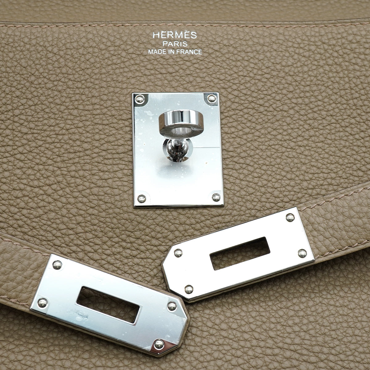 HERMES KELLY 42 RETOURNE BEIGE MARFA TOGO HAND SHOULDER BAG 2024 W STAMP PALLADIUM HARDWARE 90342566