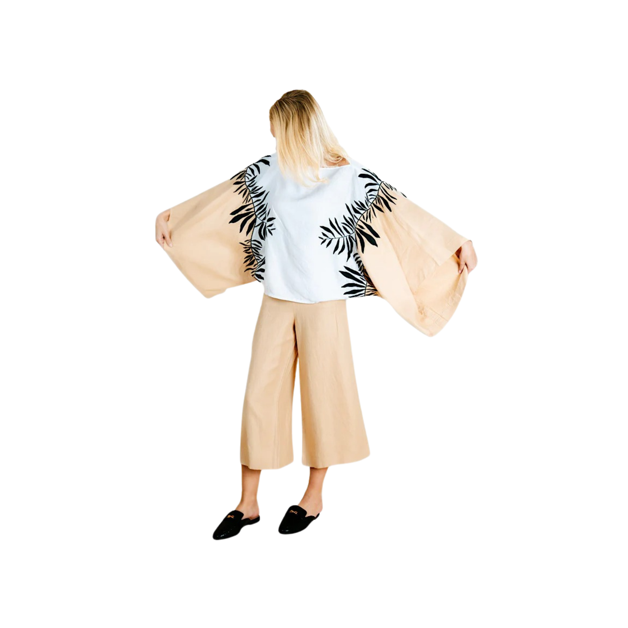 KIMONO WATER LEAVES ANTIGUE TOP (قميص)