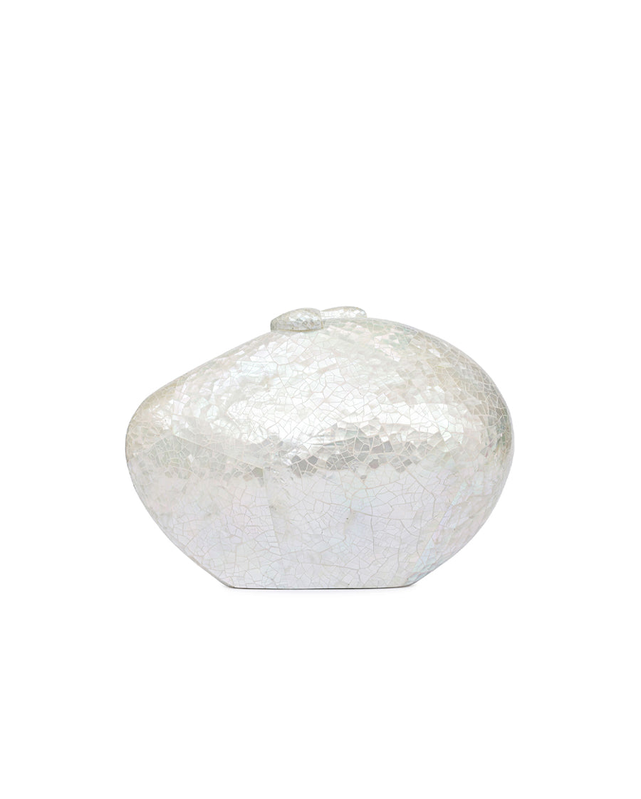 Kai Mother of Pearl White Clutch