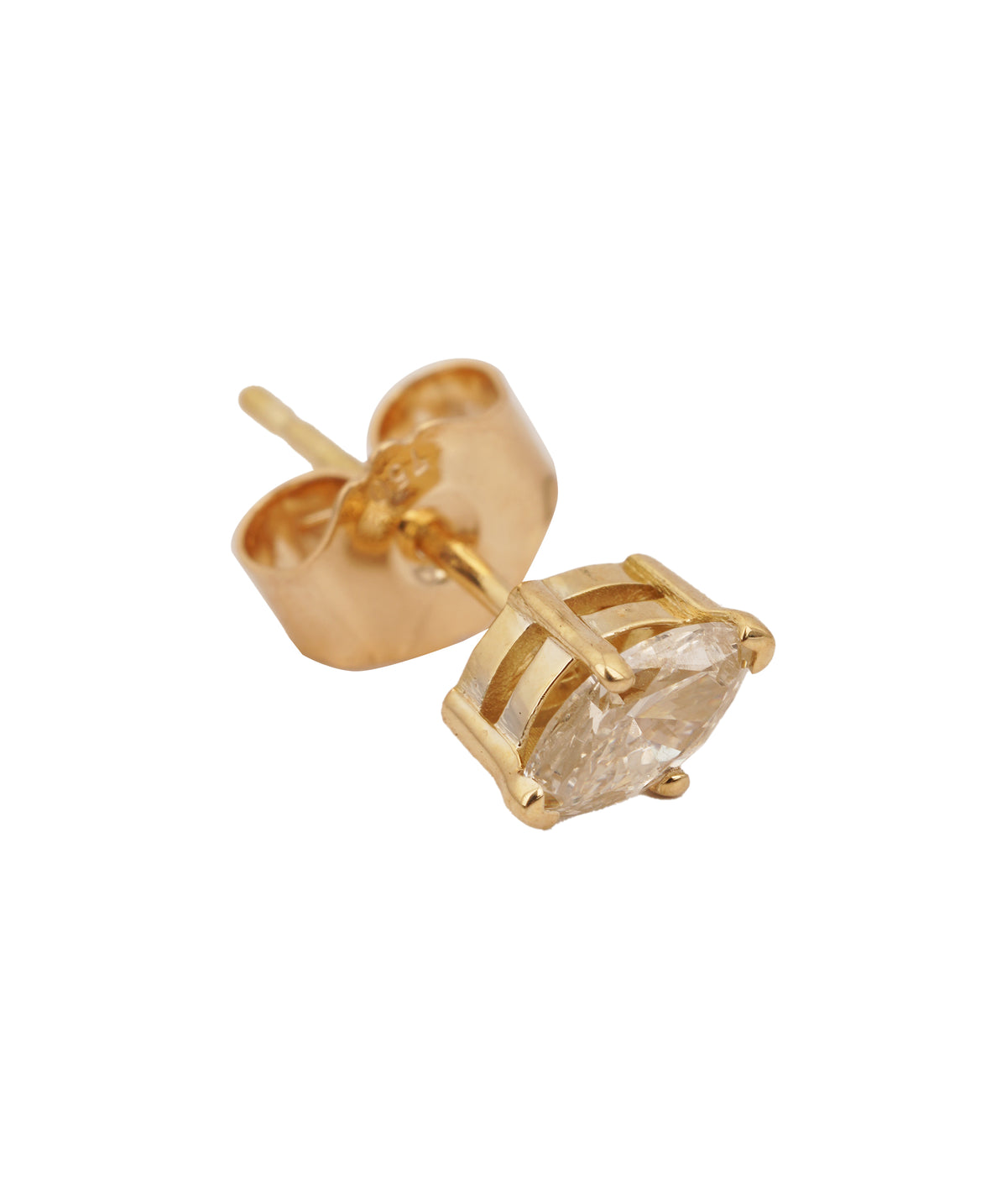 0.45ct Fancy Champagne Marquise Diamond Gold Earring Studs ANL0122