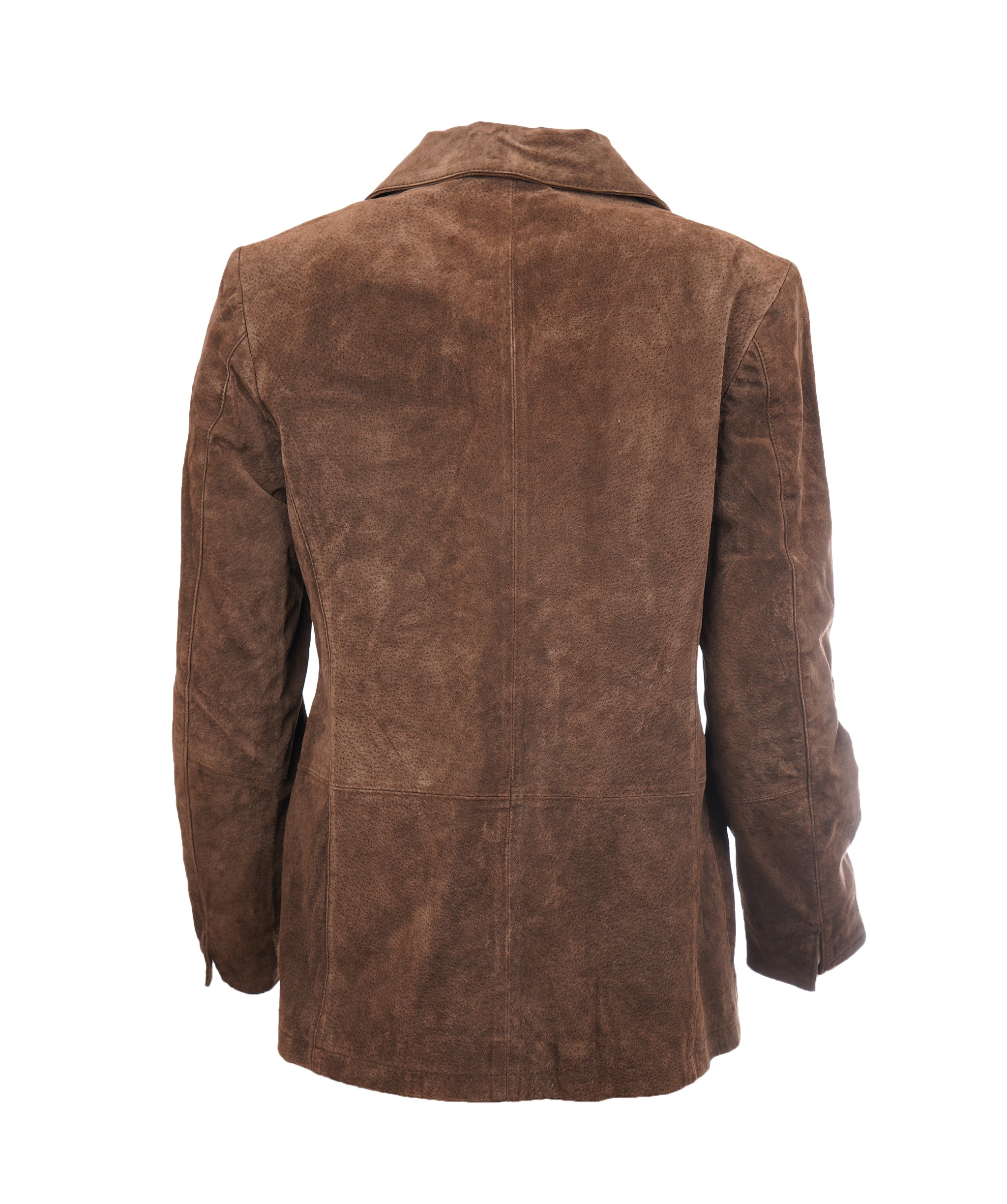 Brown Genuine Suede Leather Blazer ALC4329