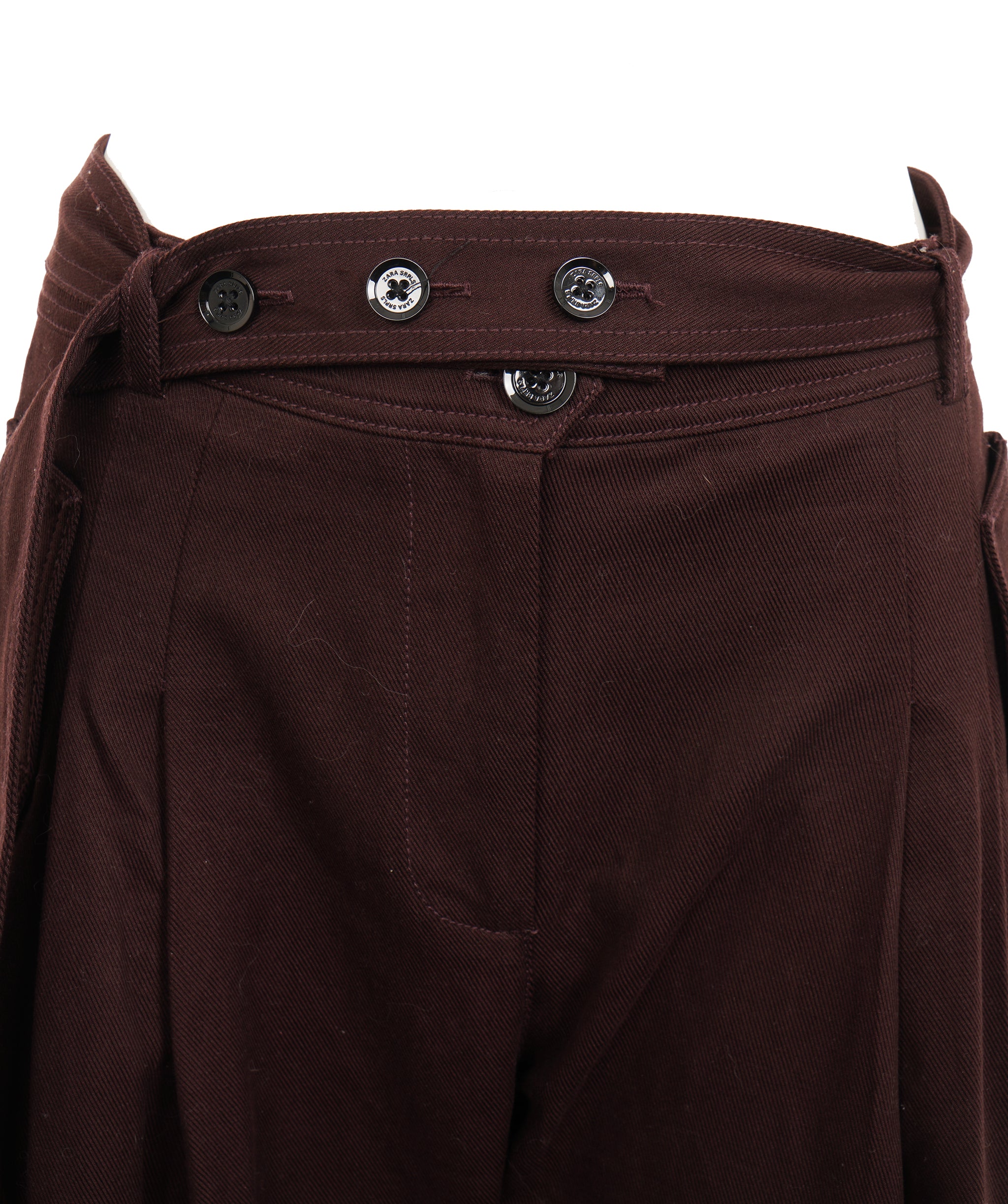 Zara Luxe Range Burgundy Cargo Smart Trousers ALC4323