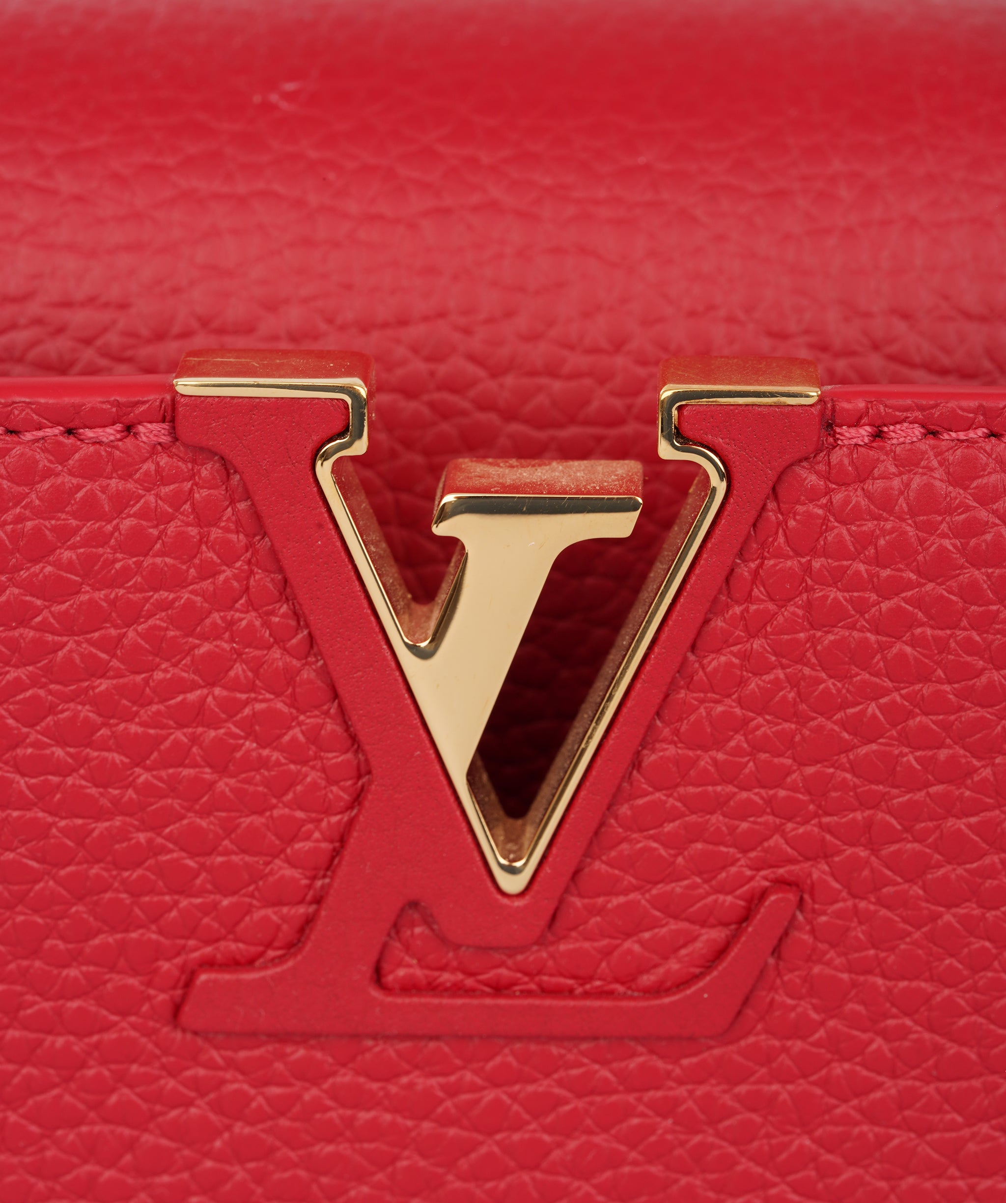 Louis Vuittion Scarlet Red Capucines Mini Taurillon Leather Bag ALTC1188