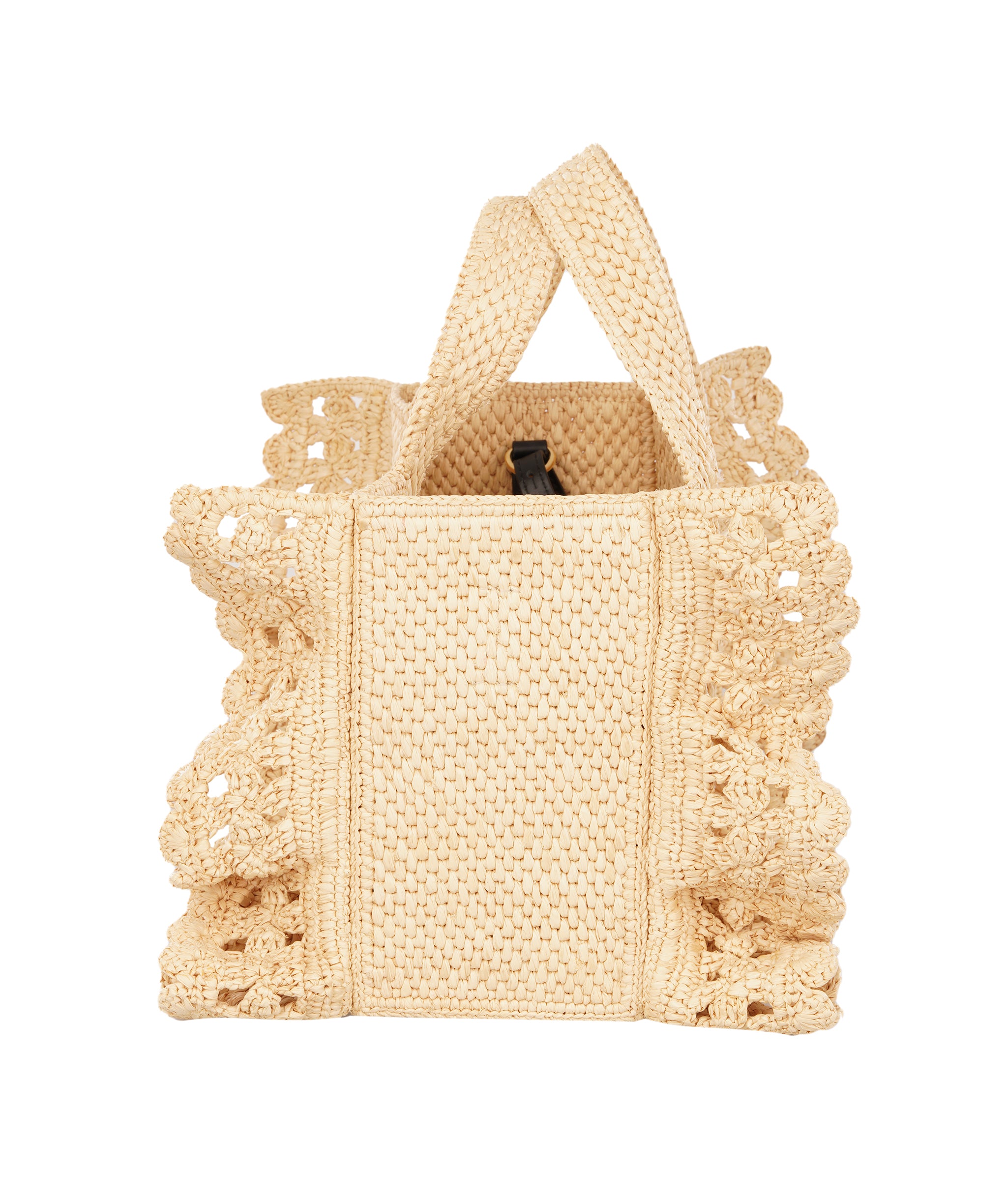 Loewe x Paula's Beige Ibiza Font Ruffla Tote Bag ALTC1186