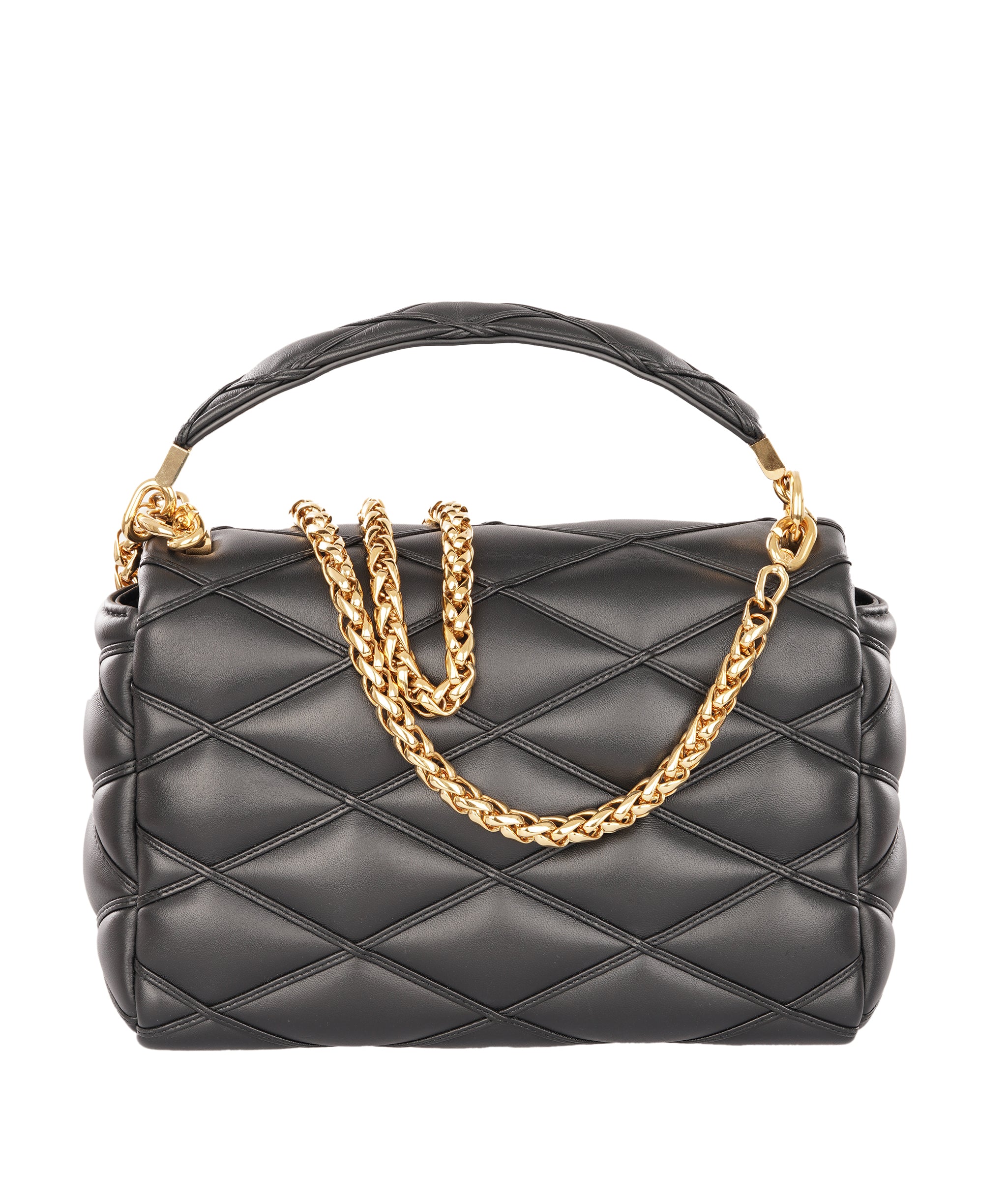 Louis Vuttion Black Paddded Lambskin Leather GO-14 MM Bag ALTC1189