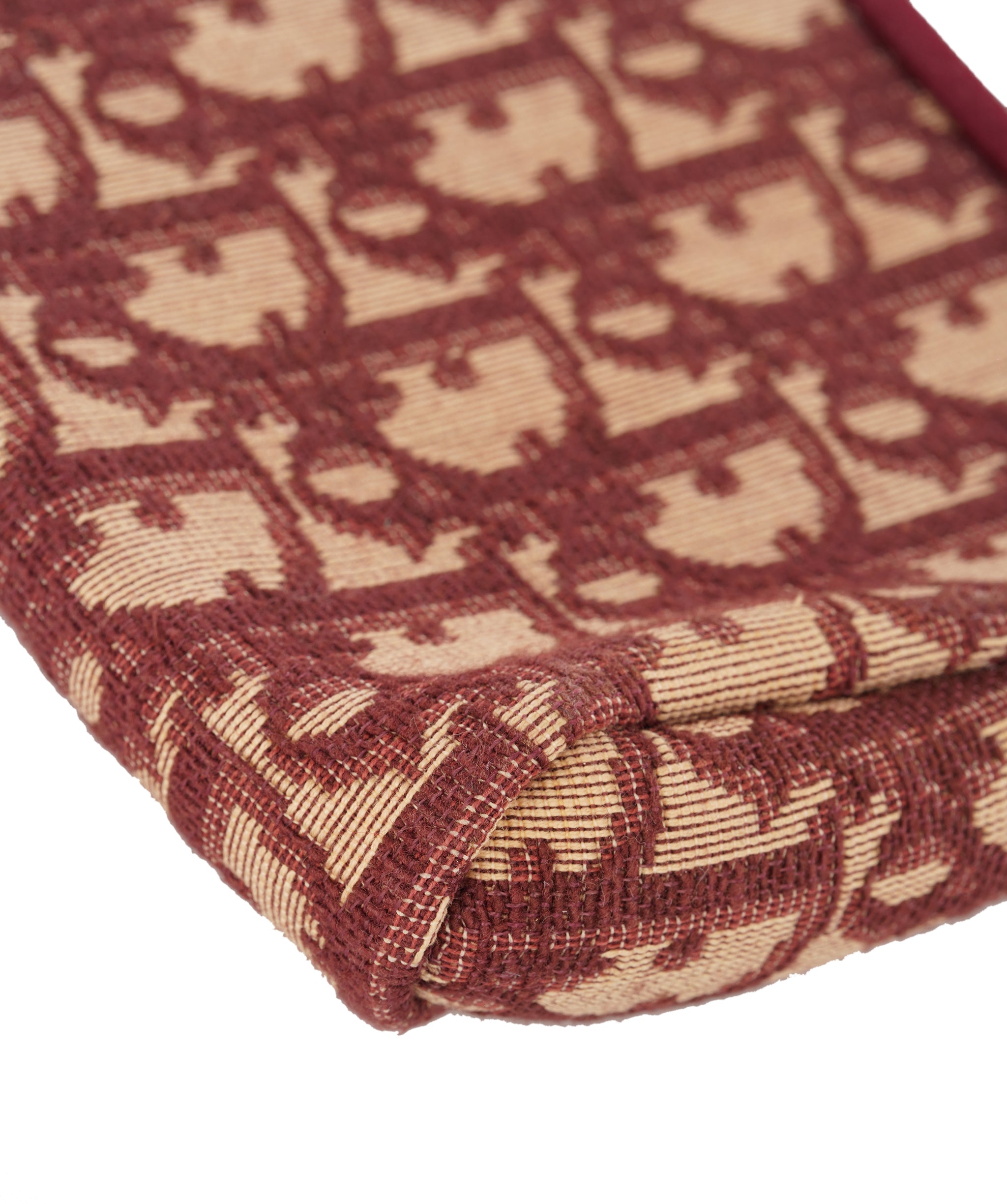 Christian Dior Burgundy and Beige Trotter Monogram Oblique Canvas Coin Pouch ALC4365