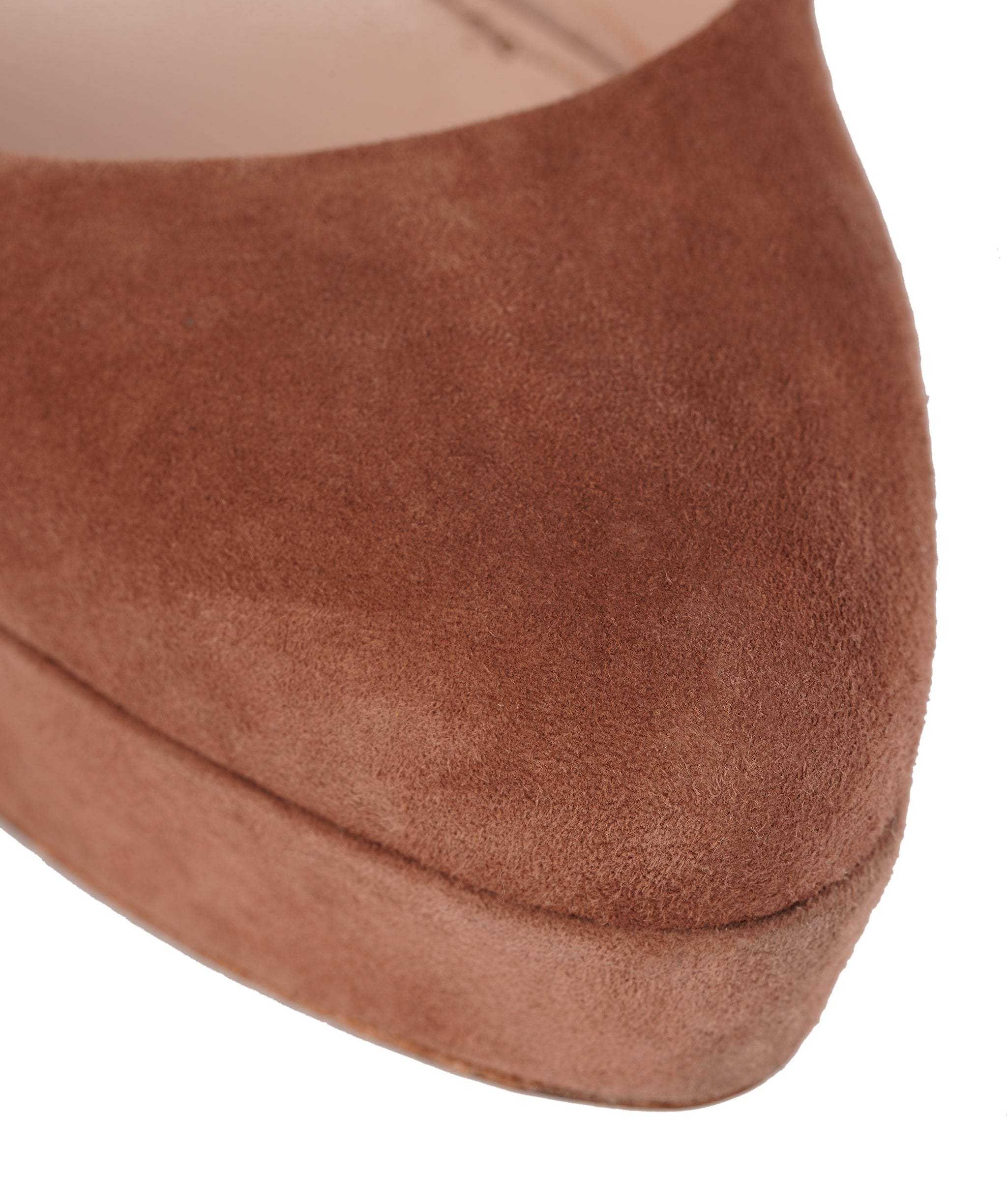 Miu Miu Round-Toe Suede Platform Pumps ALC4351