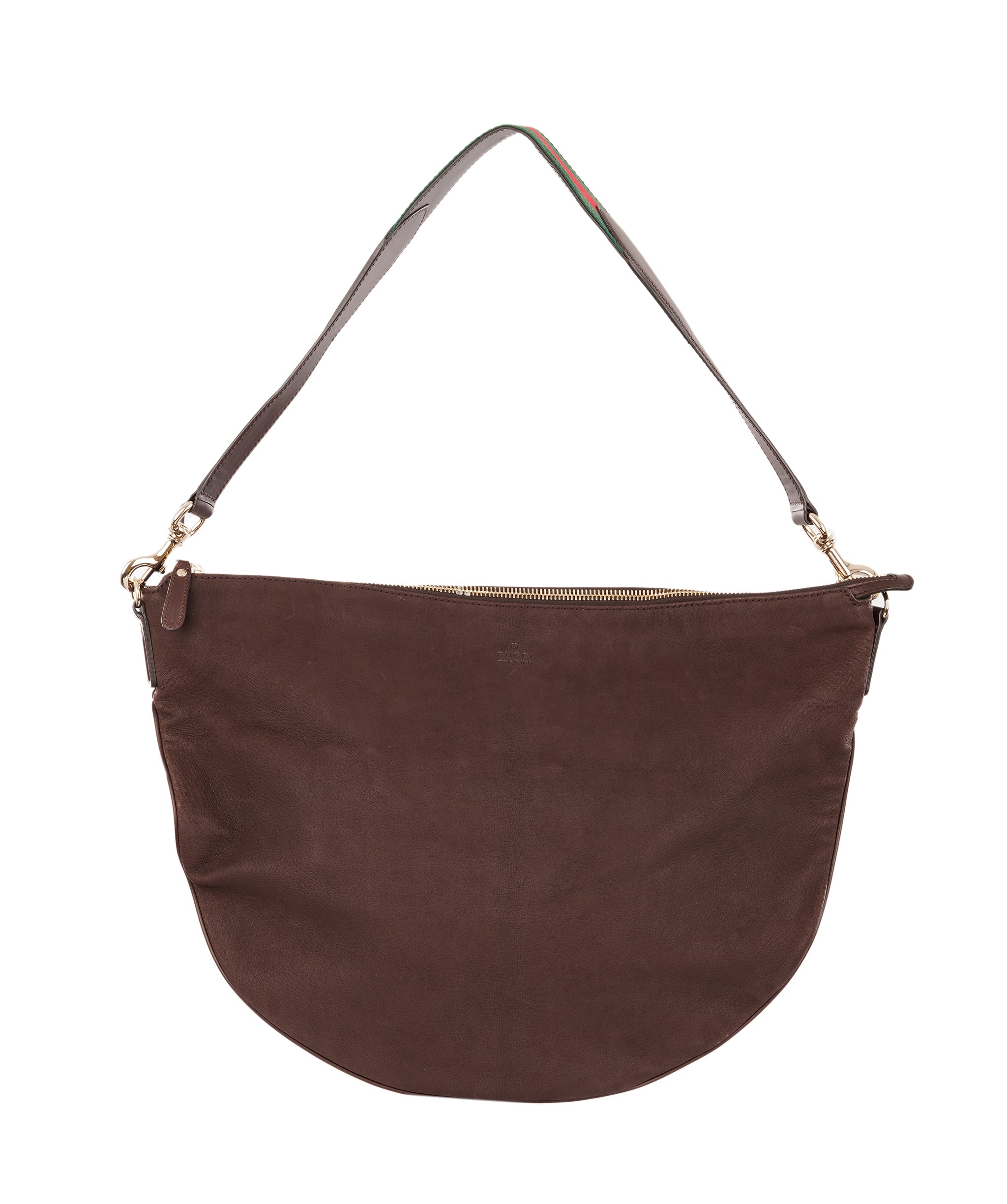 Gucci Large Brown Suede Attache Shoulder Bag ALC4345