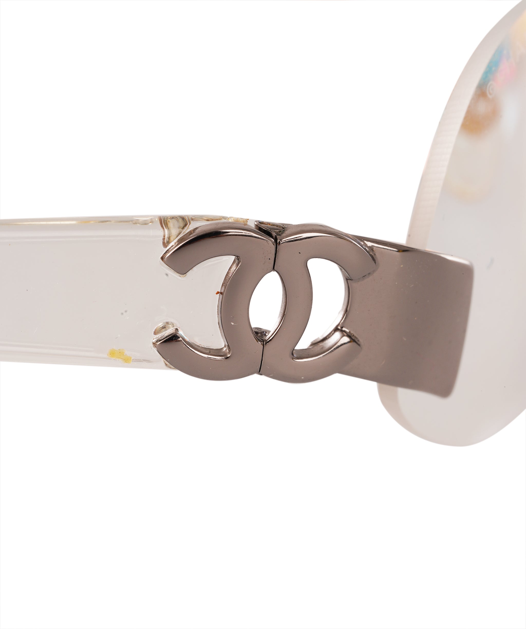 Chanel Vintage Transparent Rimless CC Sunglasses ALC4339
