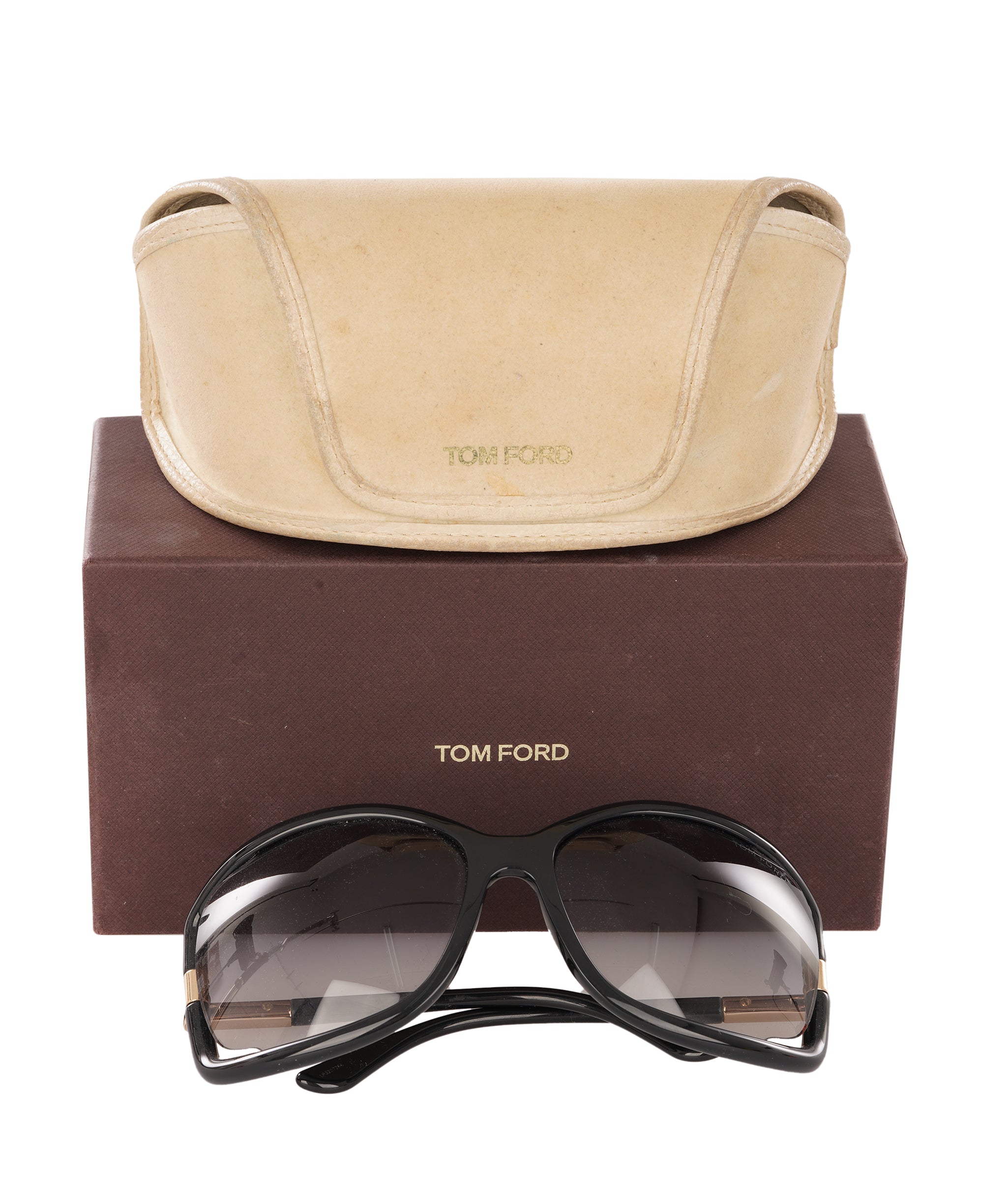 Tom Ford Black Anais Sunglasses with Gold Accents ALC4343