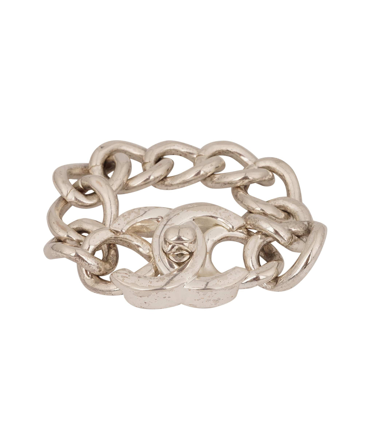 Chanel Chanel CC Turnlock Bracelet Silver AKC1555