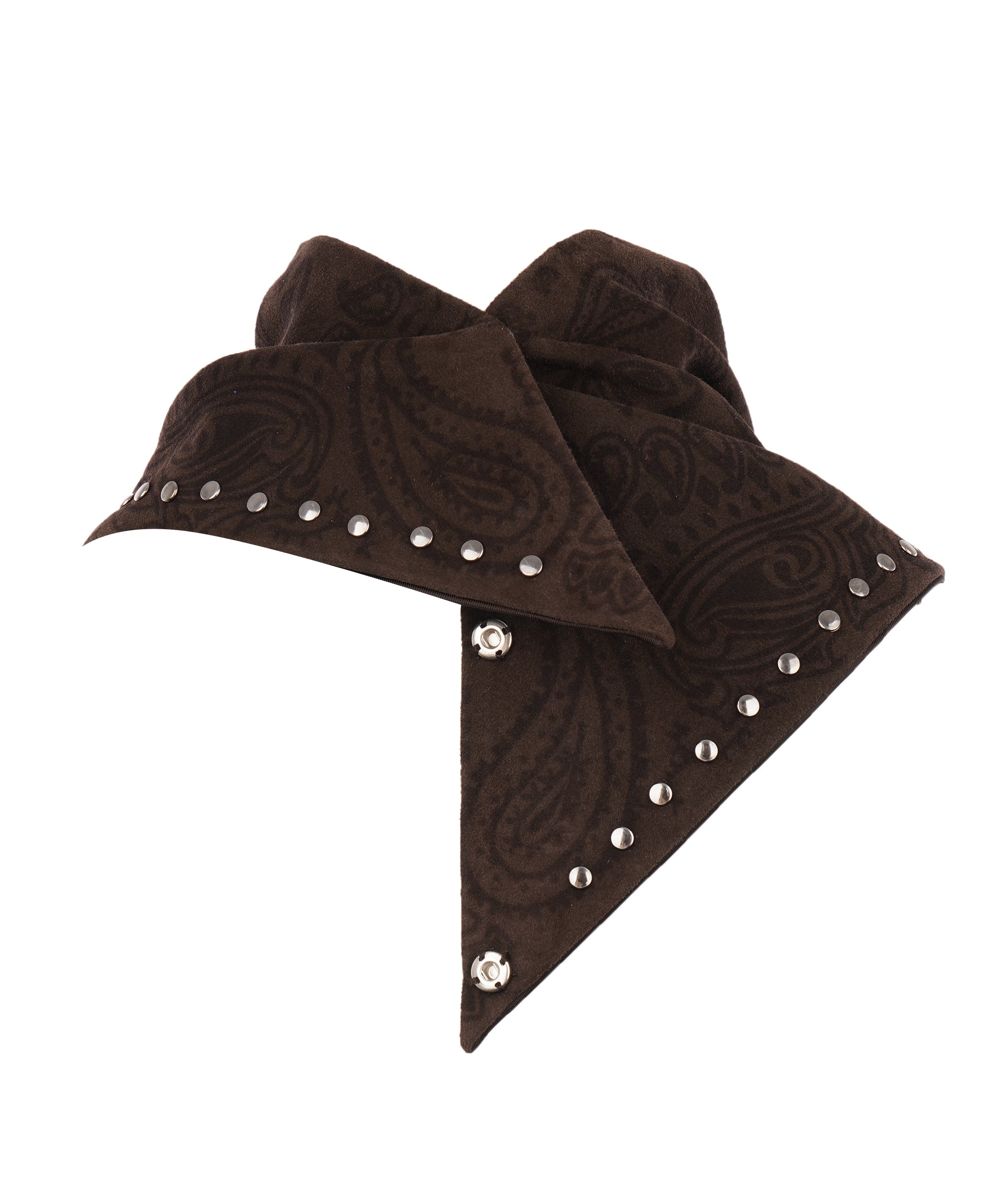 Studded Small Bandanna Scarf Brown ALC4402