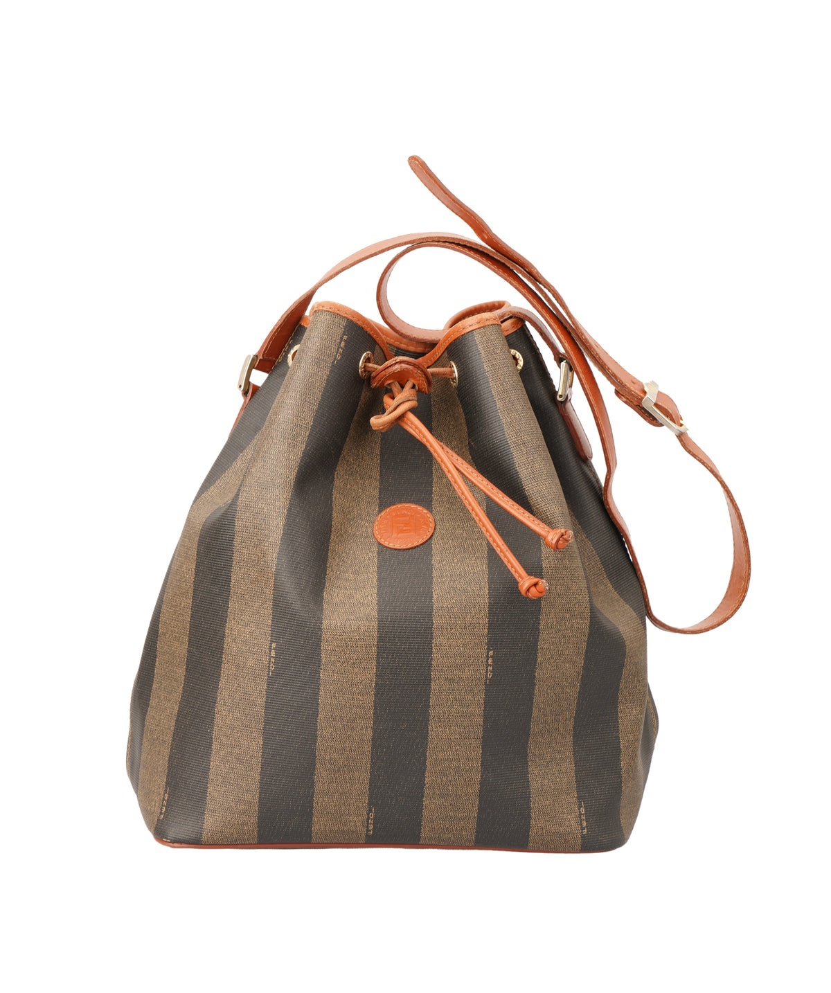 Fendi Pequin Vertical Stripe Bucket Bag C351494