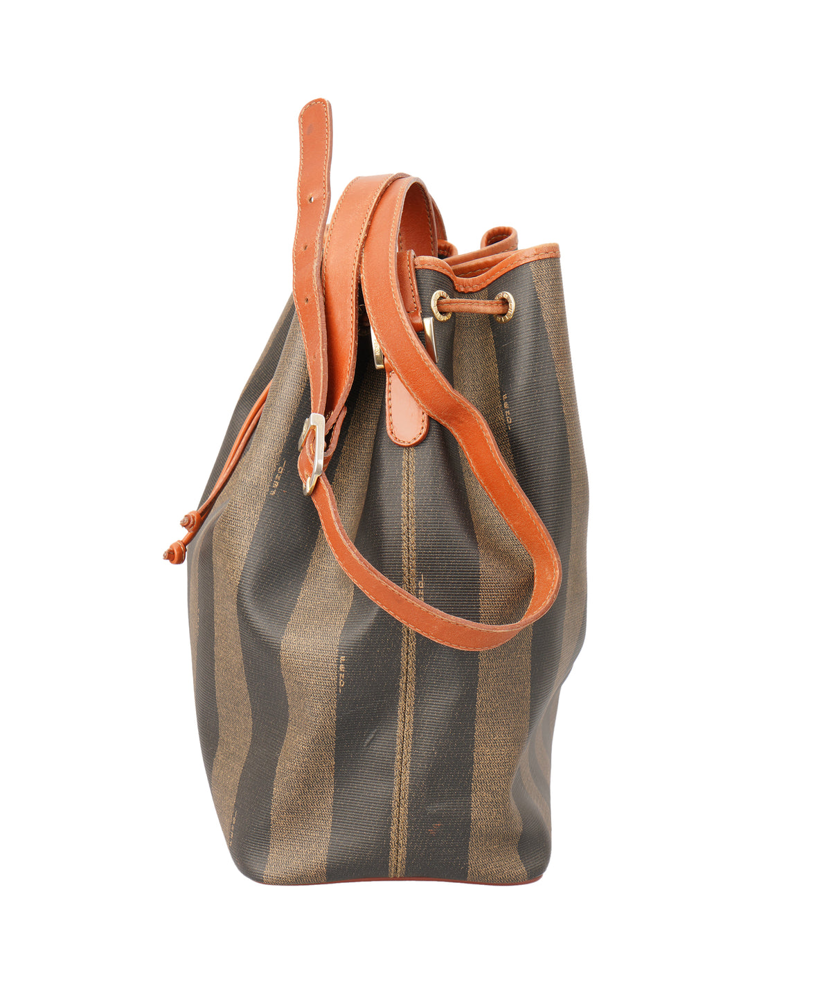 Fendi Pequin Vertical Stripe Bucket Bag C351494